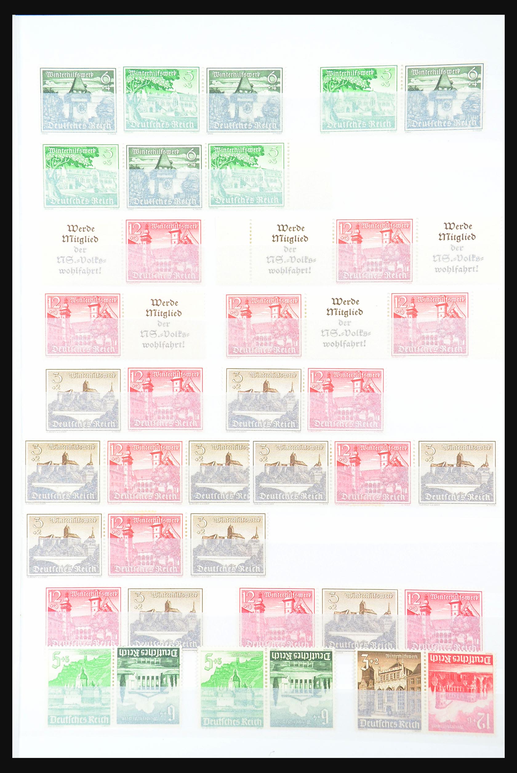 31391 033 - 31391 German Reich MNH combinations 1913-1941.