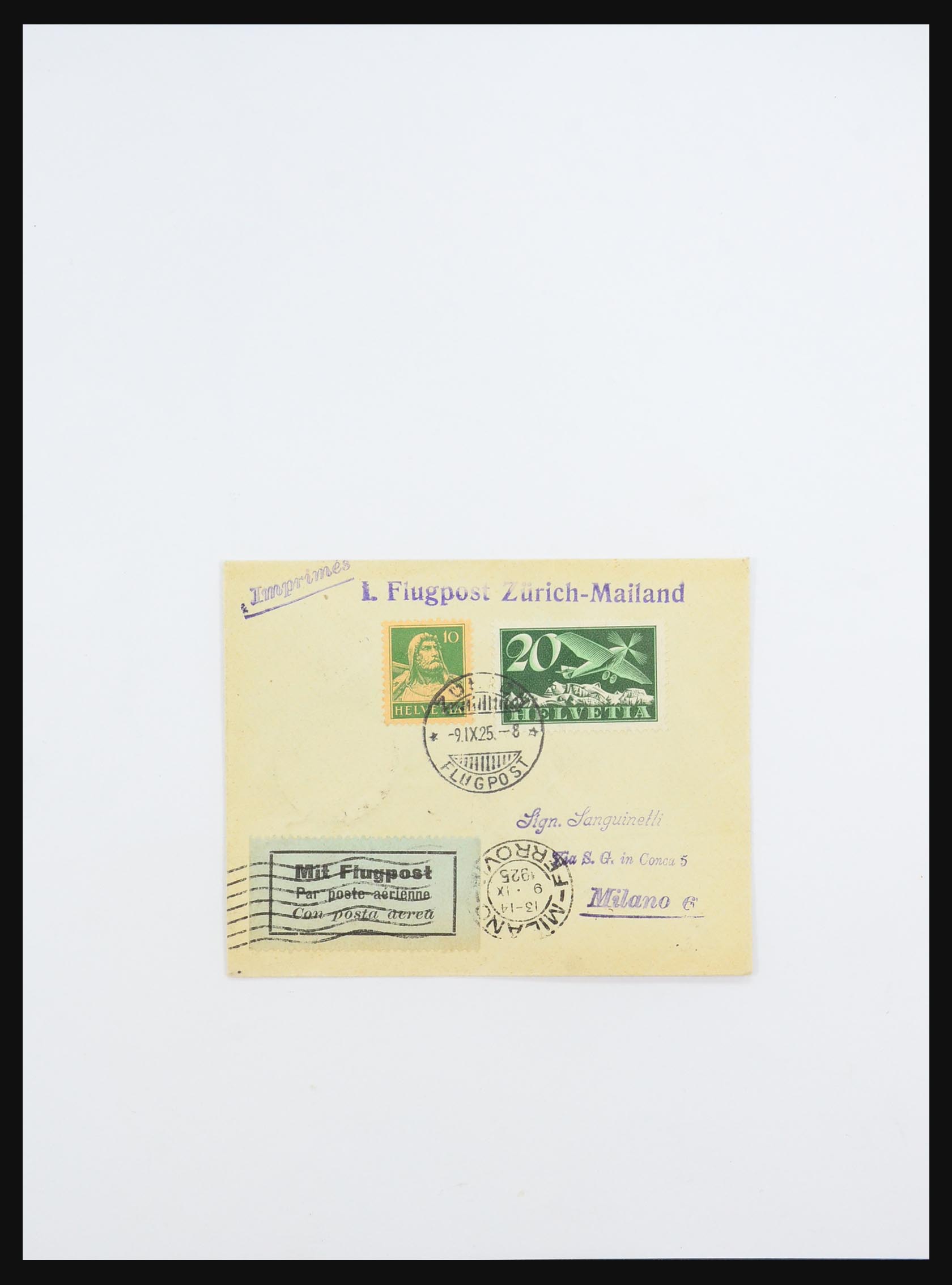31444 025 - 31444 Zwitserland luchtpost brieven 1922-1946.