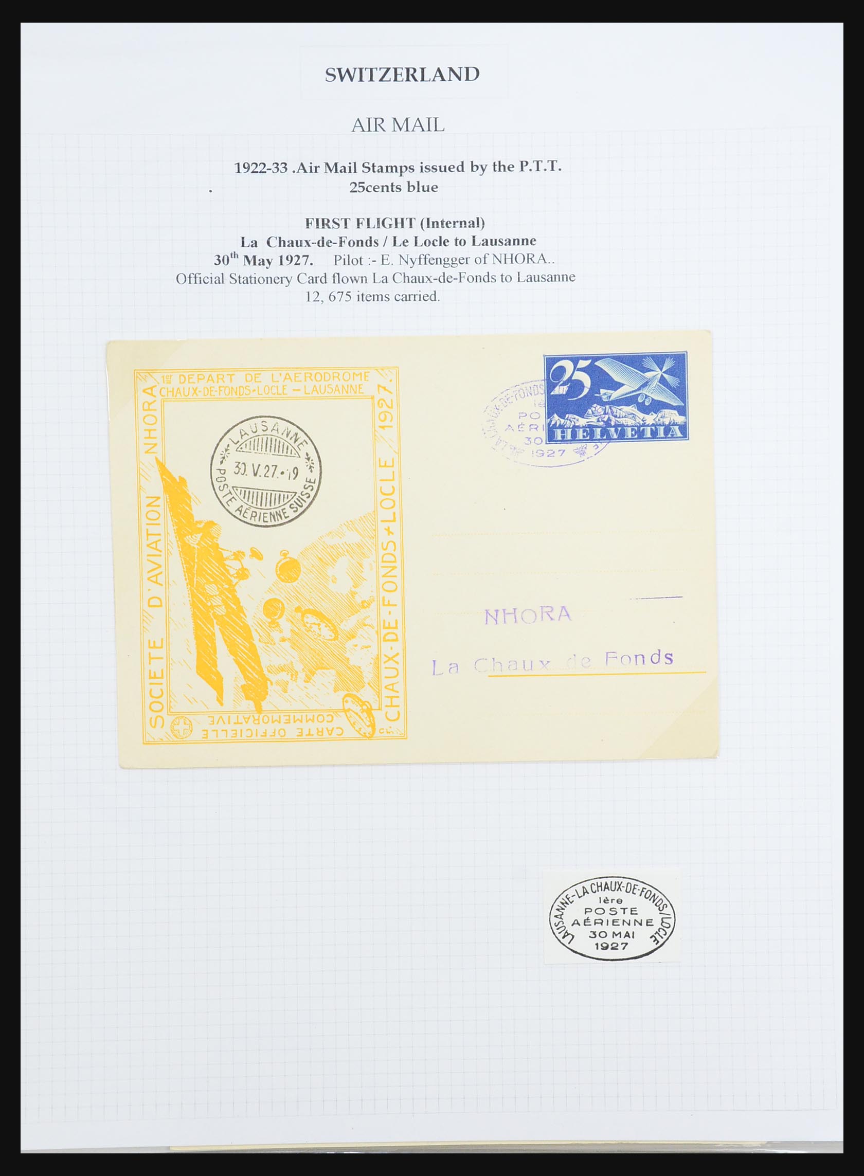 31444 043 - 31444 Zwitserland luchtpost brieven 1922-1946.