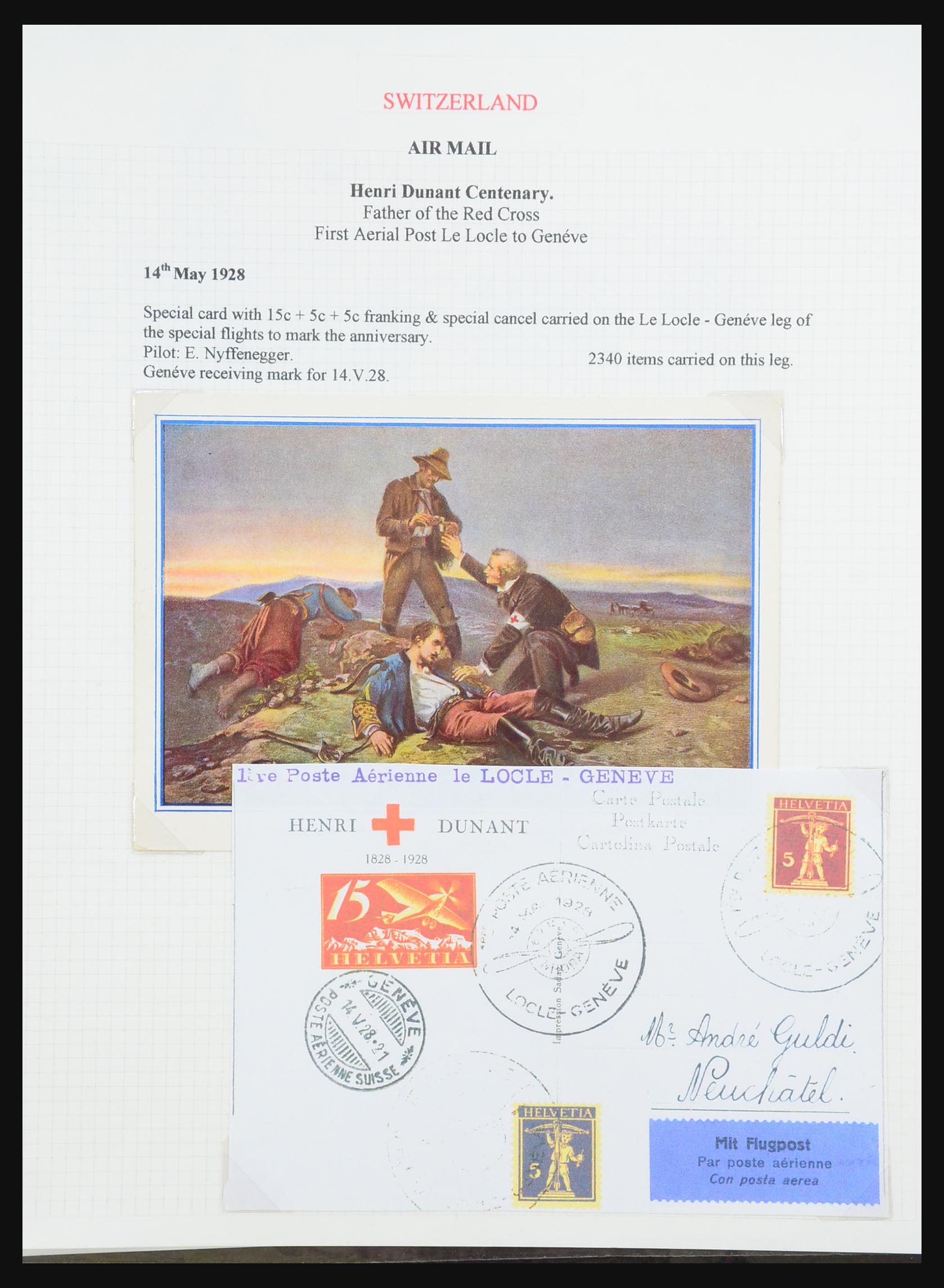 31444 050 - 31444 Zwitserland luchtpost brieven 1922-1946.