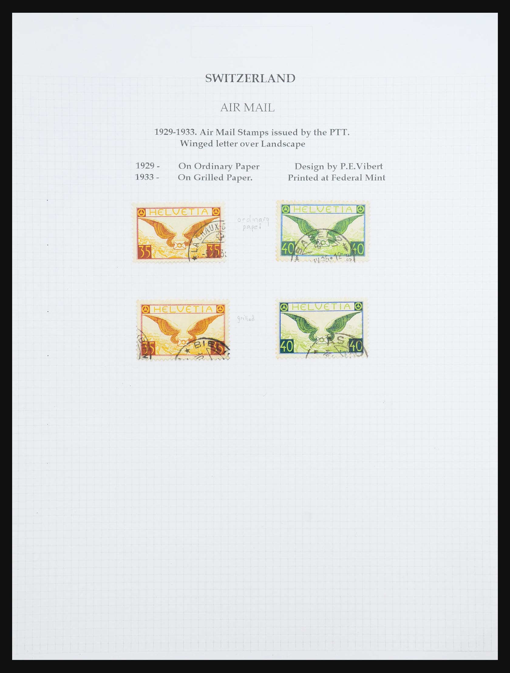 31444 054 - 31444 Zwitserland luchtpost brieven 1922-1946.