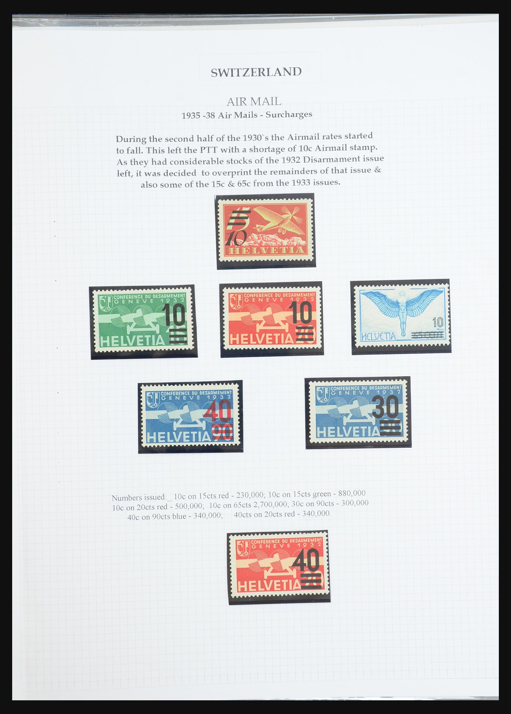 31444 065 - 31444 Zwitserland luchtpost brieven 1922-1946.