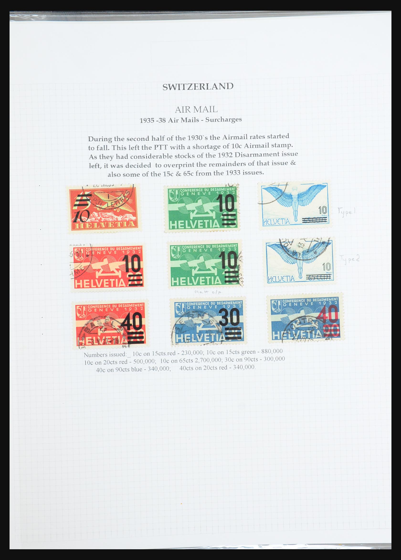 31444 066 - 31444 Switzerland airmail covers 1922-1946.