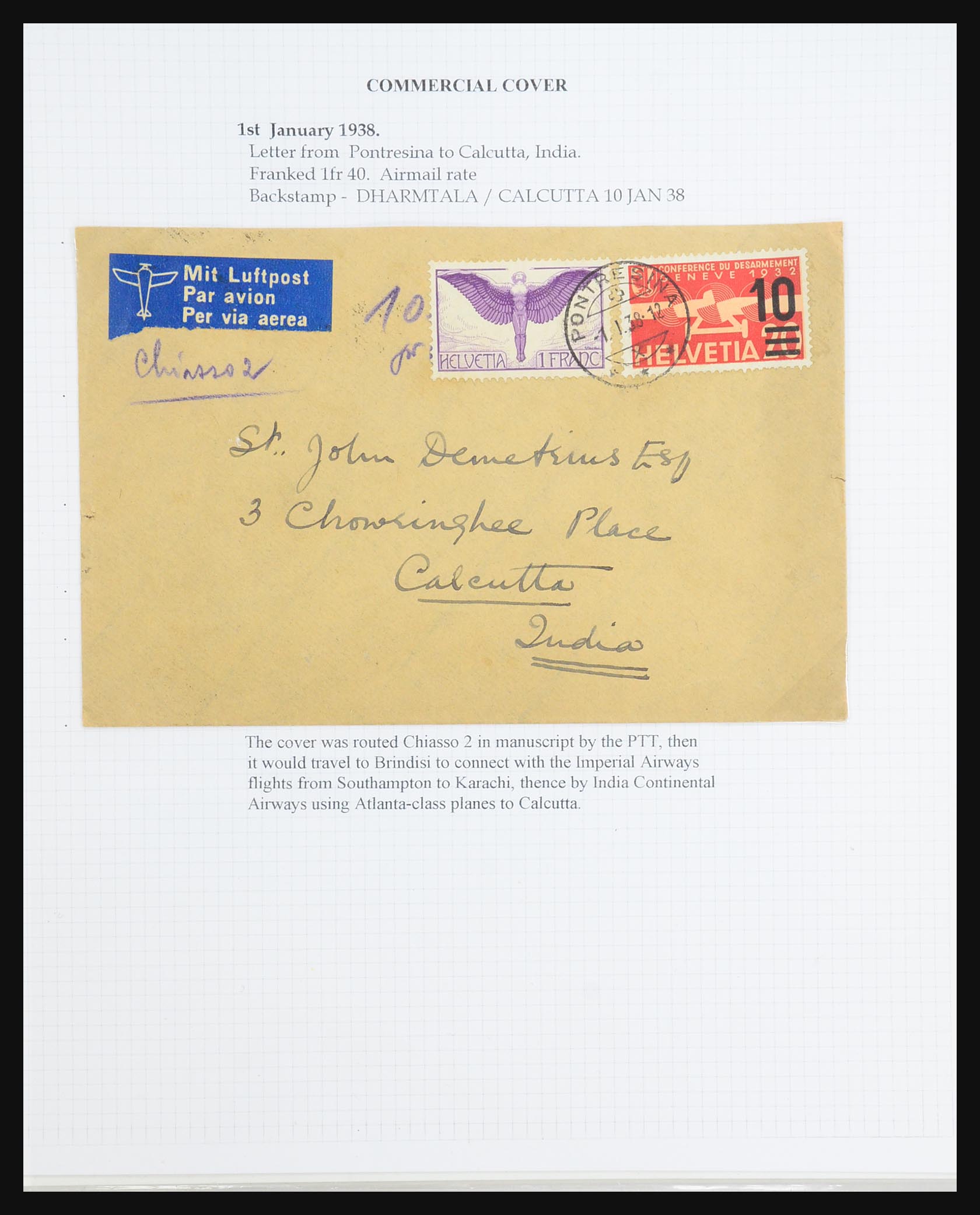 31444 080 - 31444 Switzerland airmail covers 1922-1946.