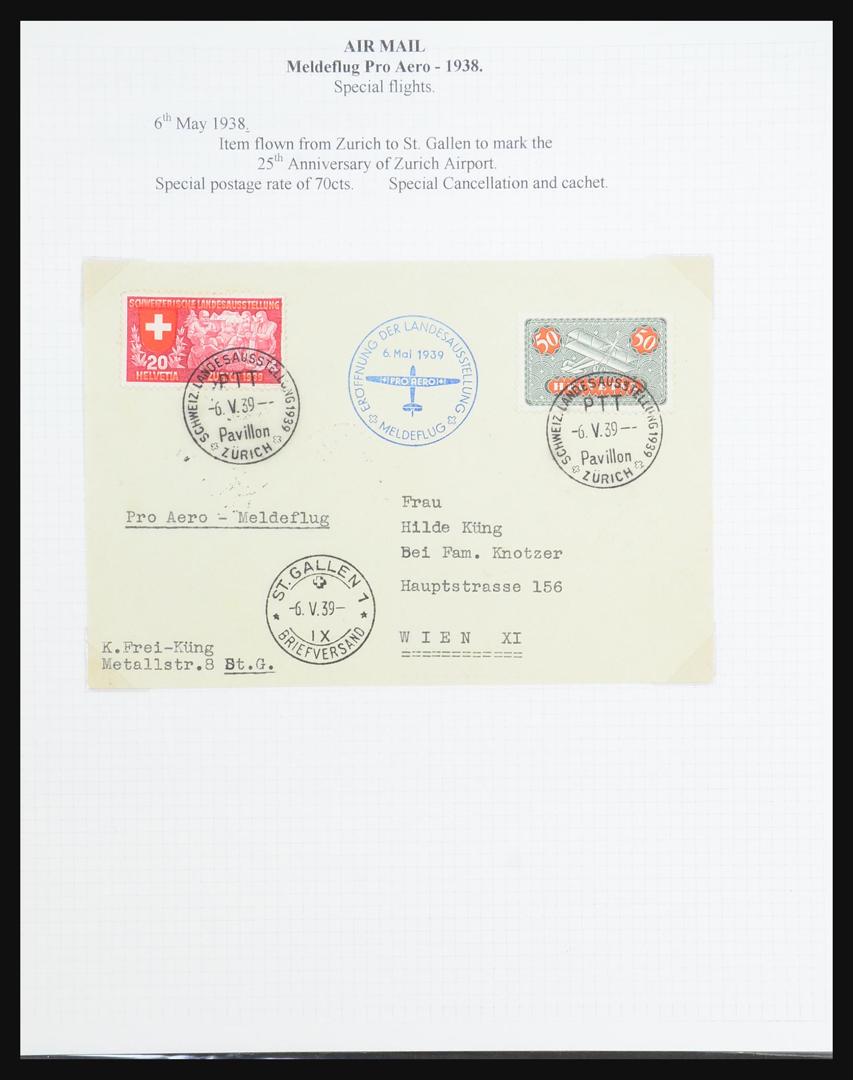 31444 083 - 31444 Switzerland airmail covers 1922-1946.