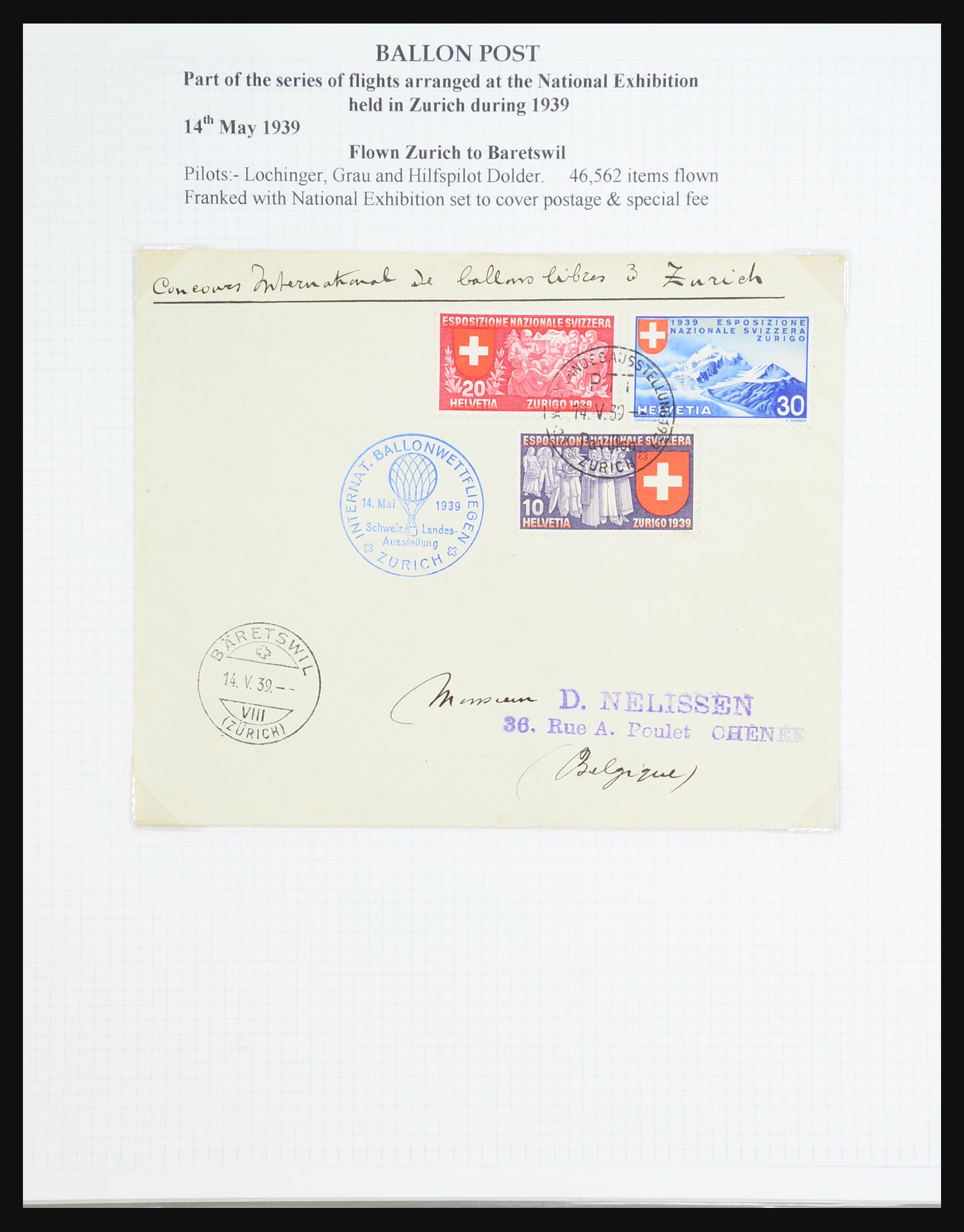 31444 102 - 31444 Zwitserland luchtpost brieven 1922-1946.