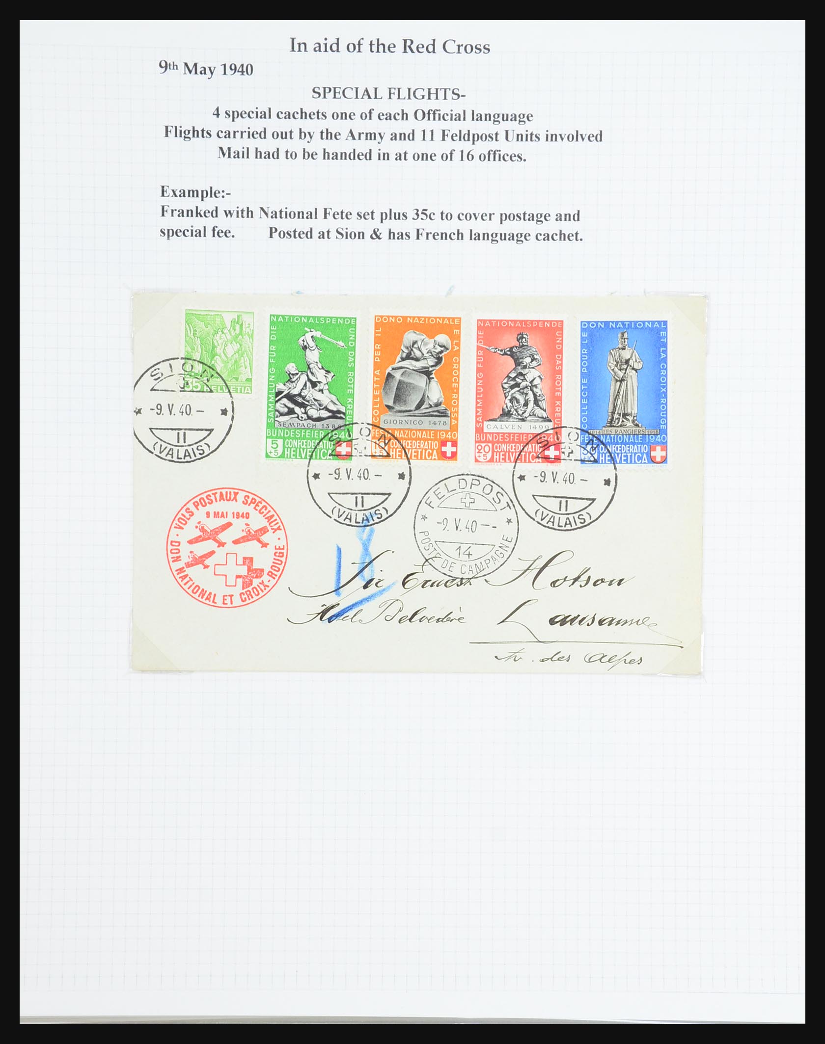 31444 107 - 31444 Switzerland airmail covers 1922-1946.