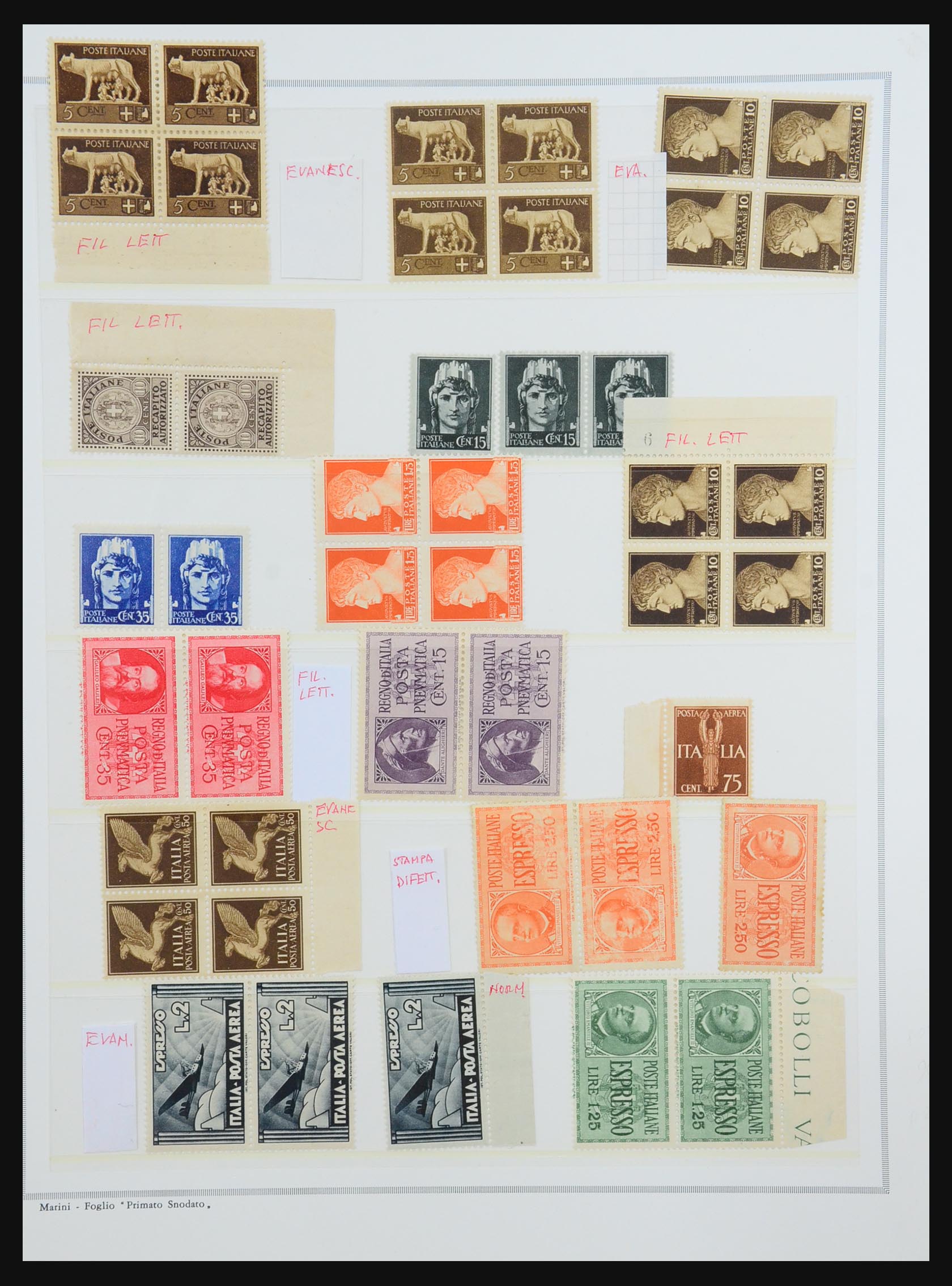 31512 001 - 31512 Italië specialiteiten 1900-1955.