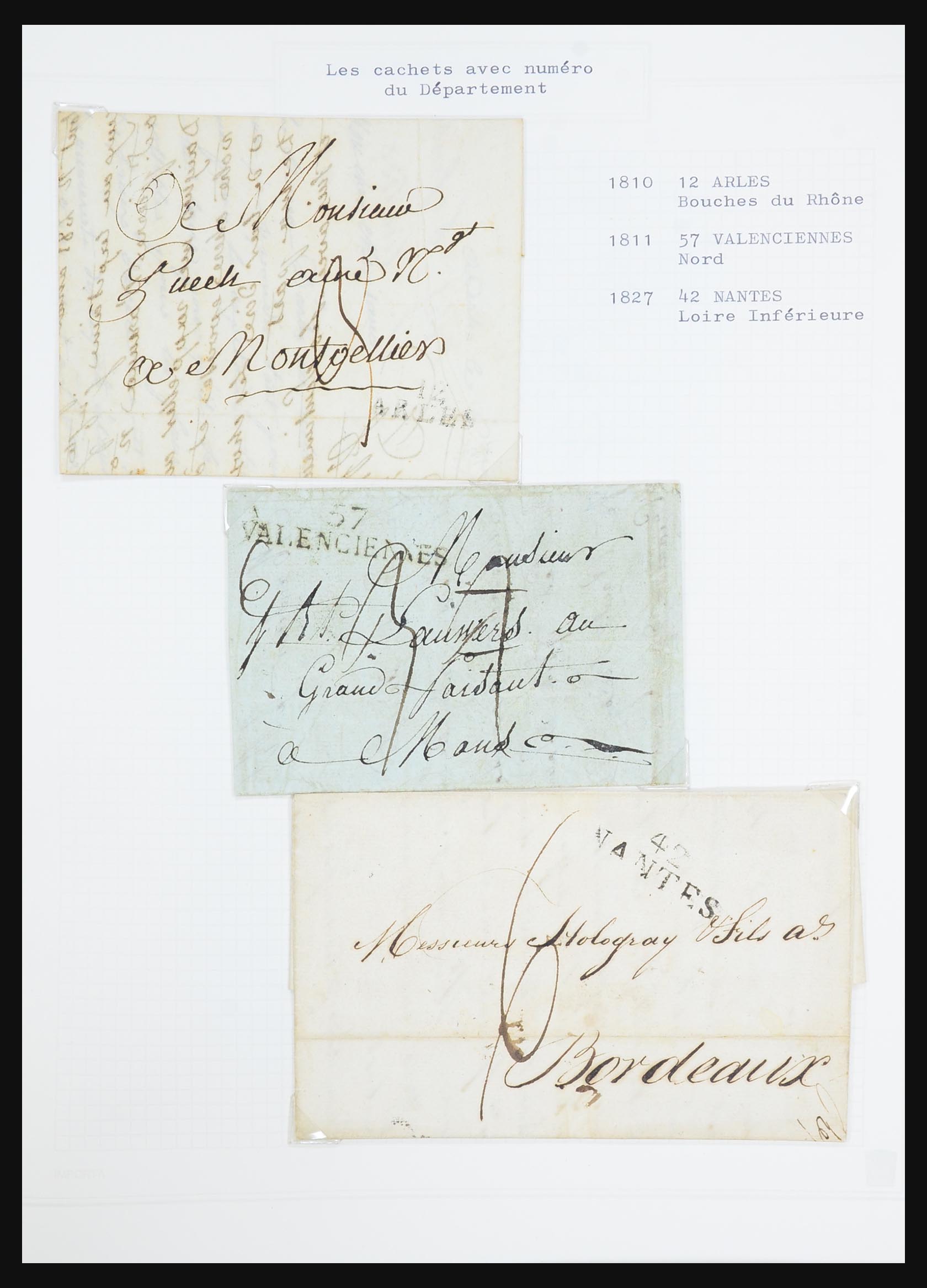31526 009 - 31526 Frankrijk brieven en stempels 1725 (!)-1900.