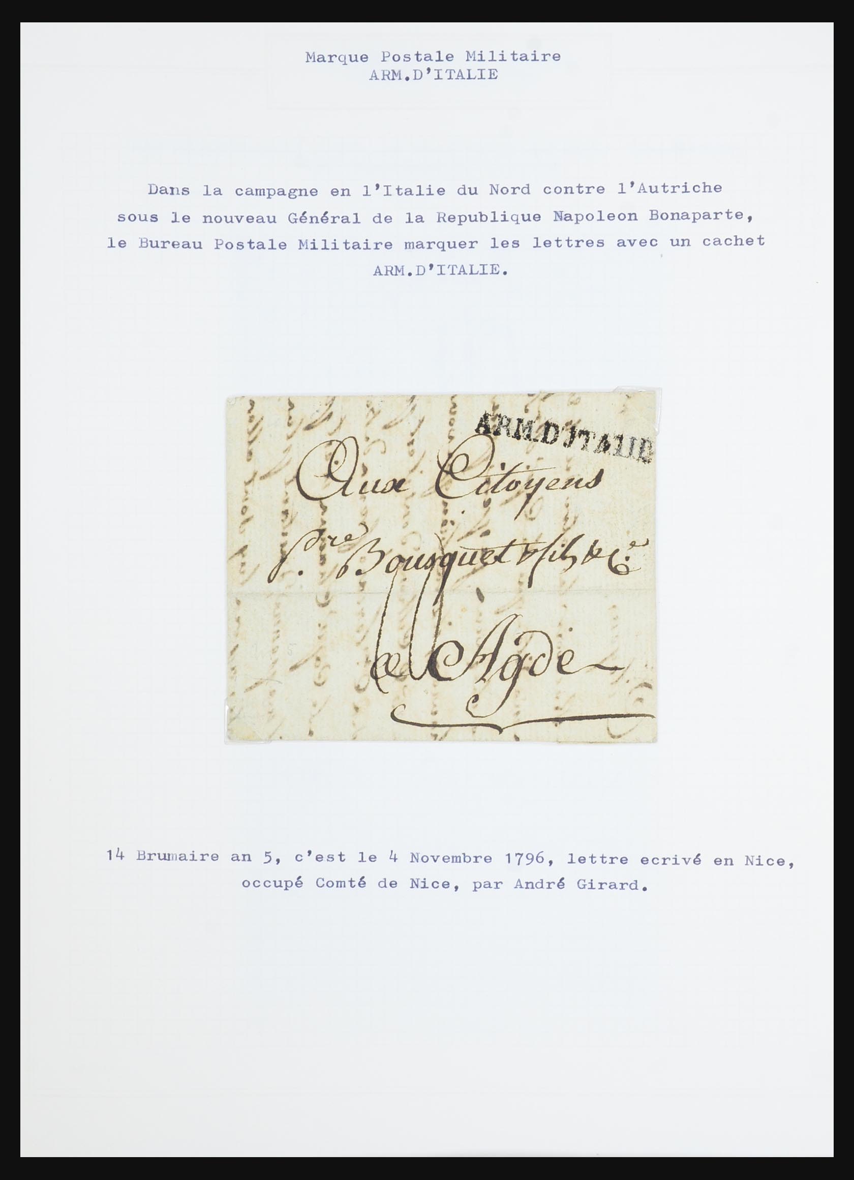 31526 014 - 31526 Frankrijk brieven en stempels 1725 (!)-1900.