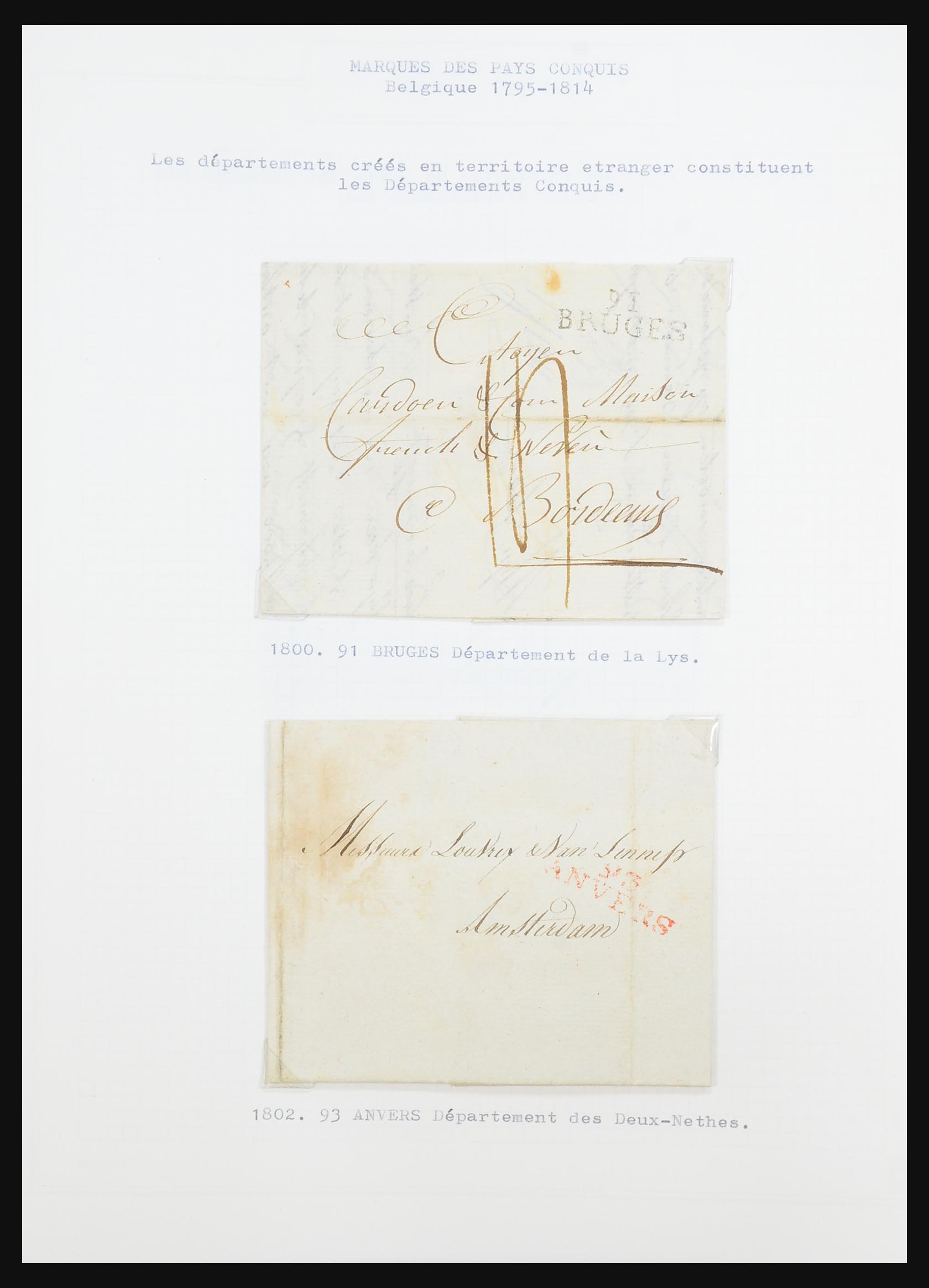 31526 015 - 31526 Frankrijk brieven en stempels 1725 (!)-1900.
