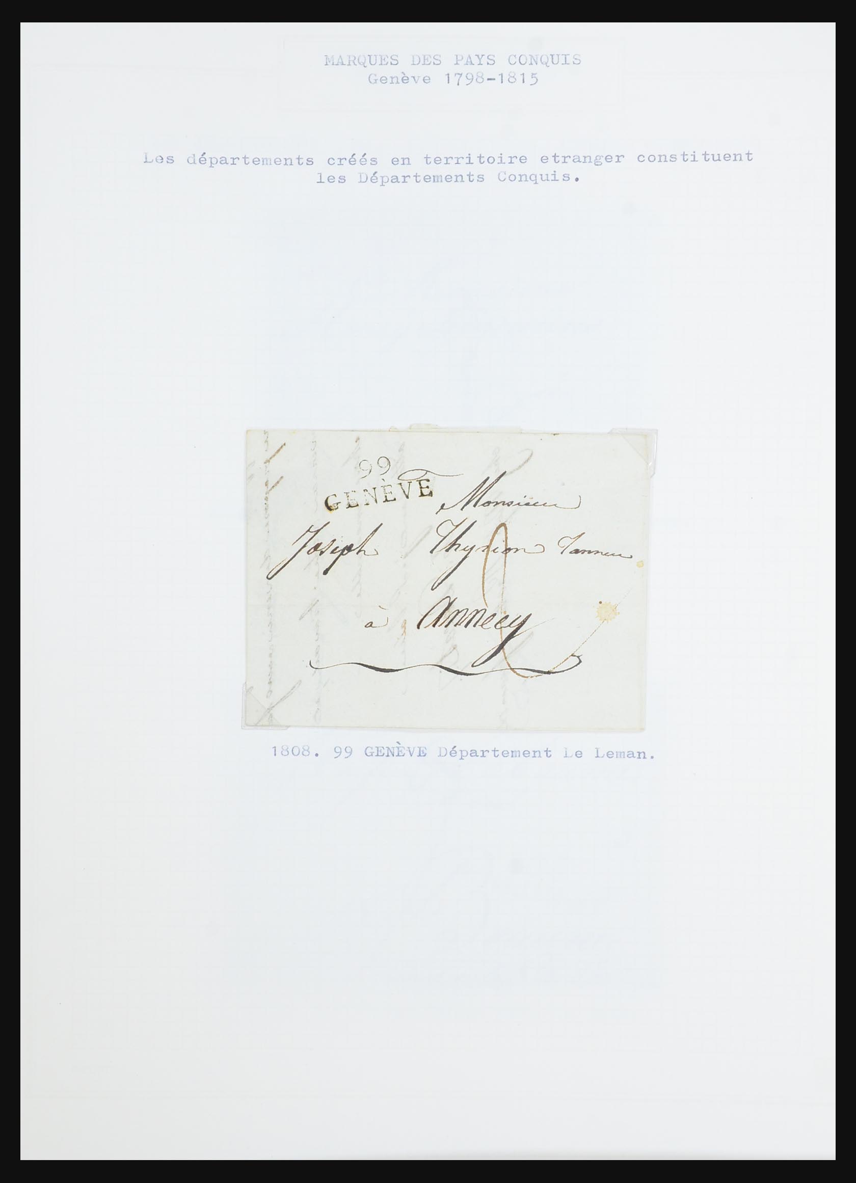 31526 016 - 31526 Frankrijk brieven en stempels 1725 (!)-1900.