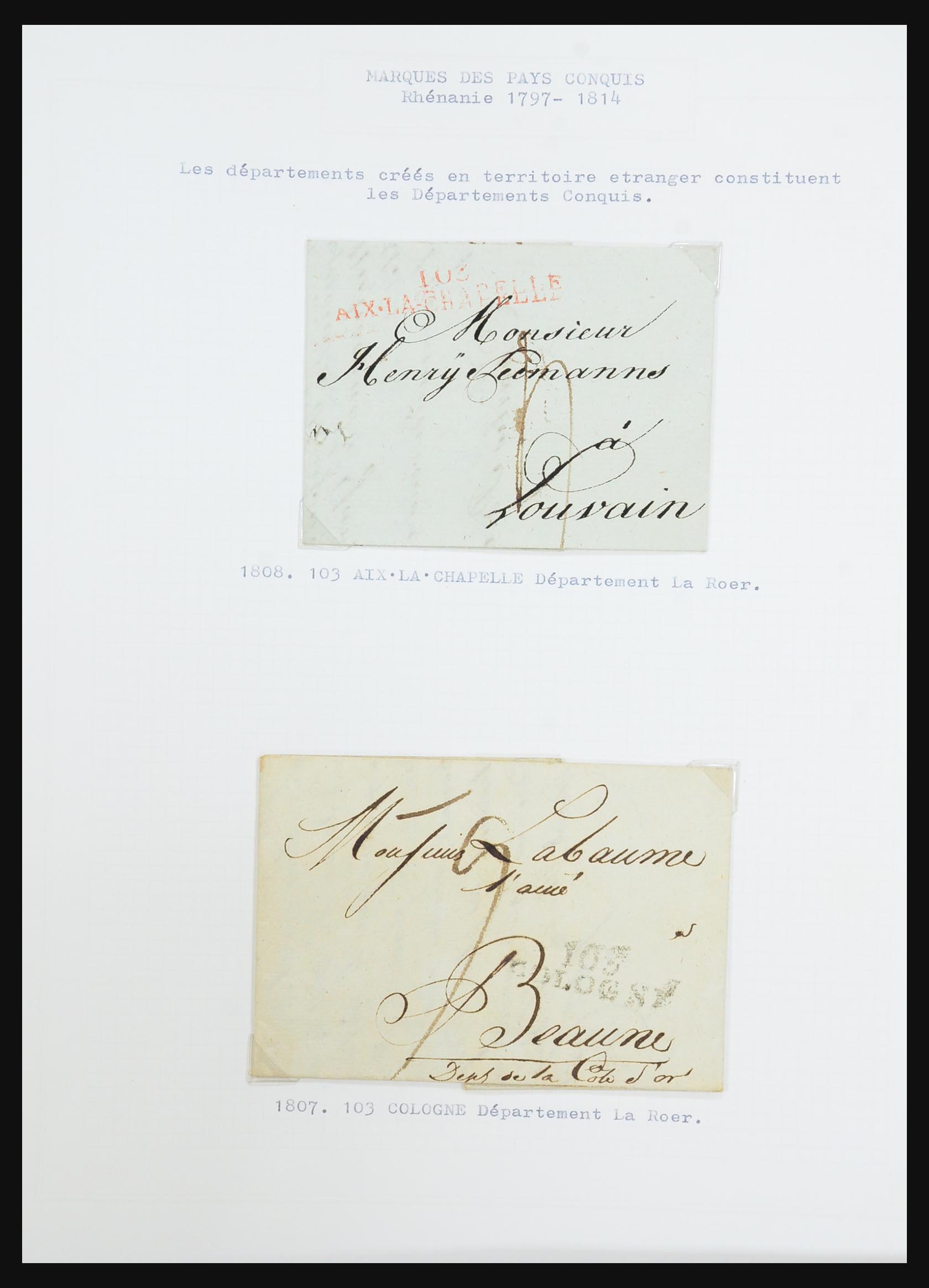 31526 017 - 31526 Frankrijk brieven en stempels 1725 (!)-1900.