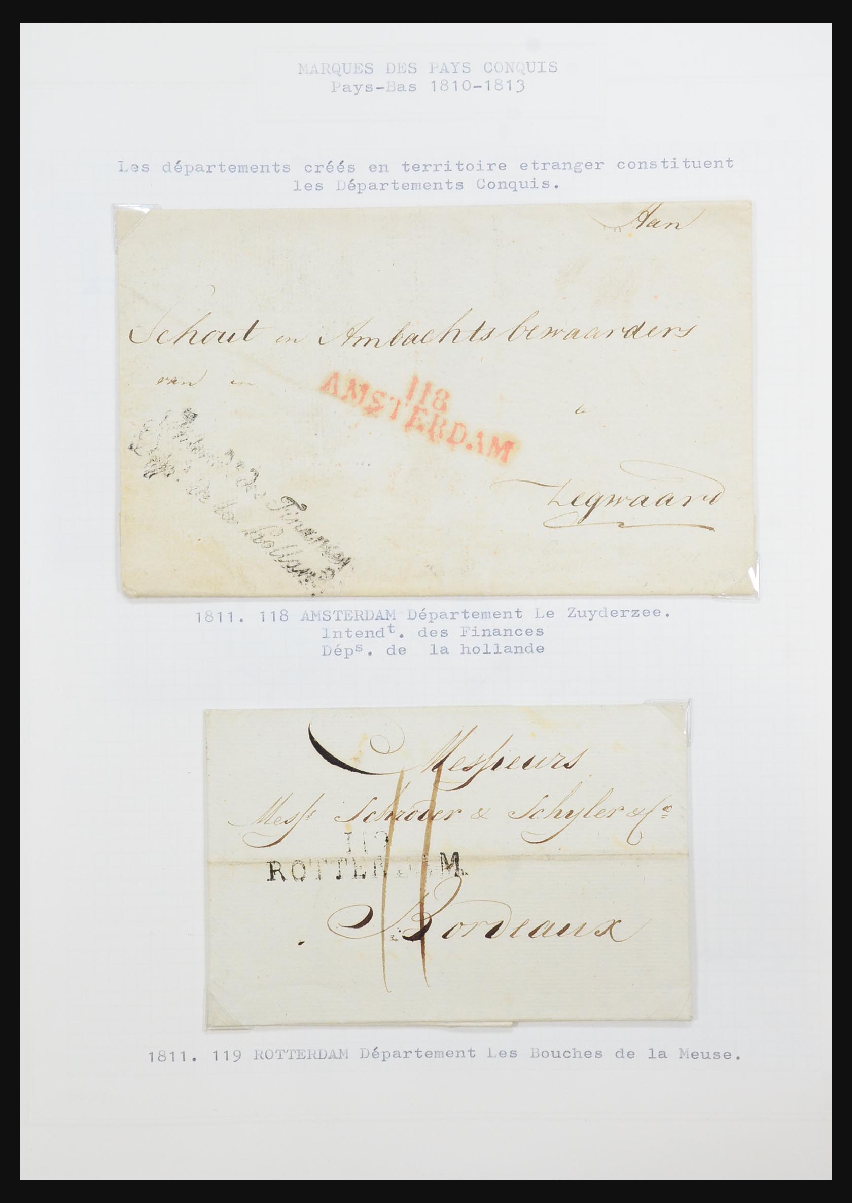 31526 019 - 31526 Frankrijk brieven en stempels 1725 (!)-1900.