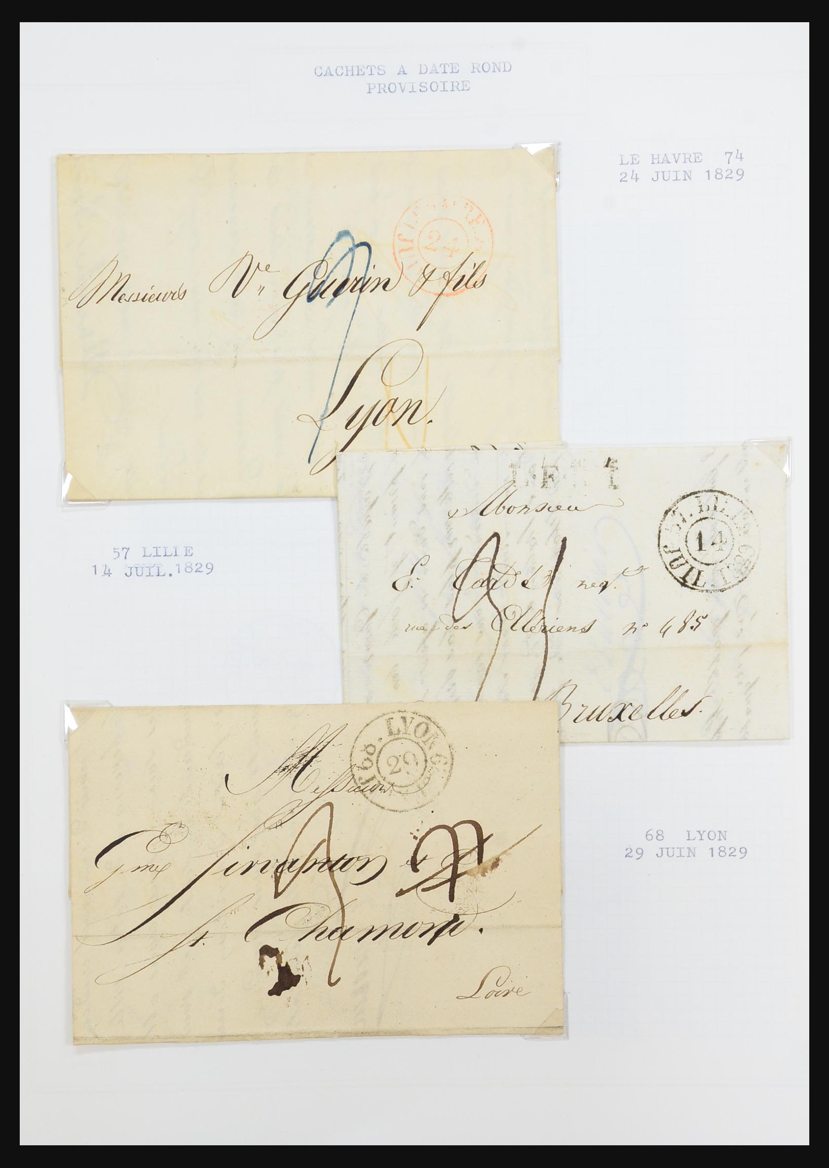 31526 021 - 31526 Frankrijk brieven en stempels 1725 (!)-1900.