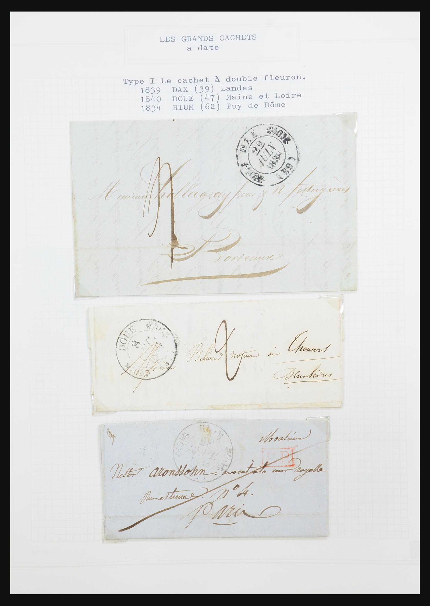 31526 022 - 31526 Frankrijk brieven en stempels 1725 (!)-1900.