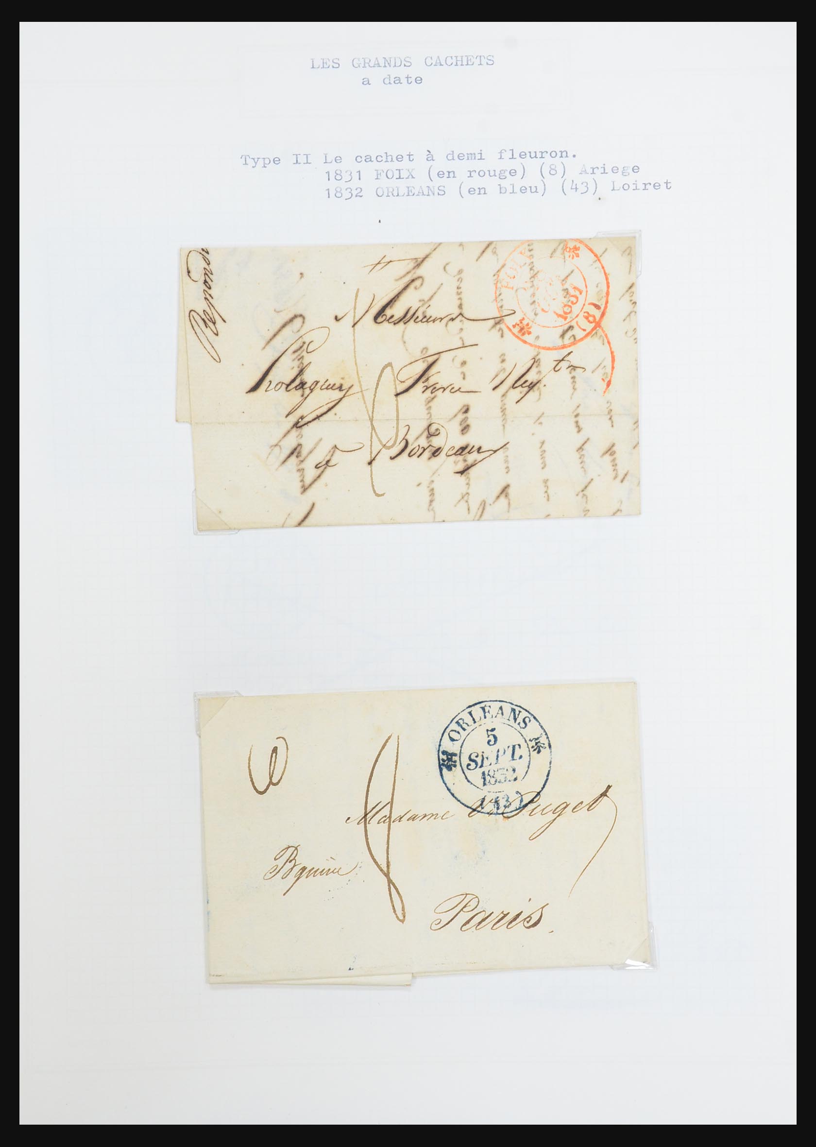 31526 024 - 31526 Frankrijk brieven en stempels 1725 (!)-1900.