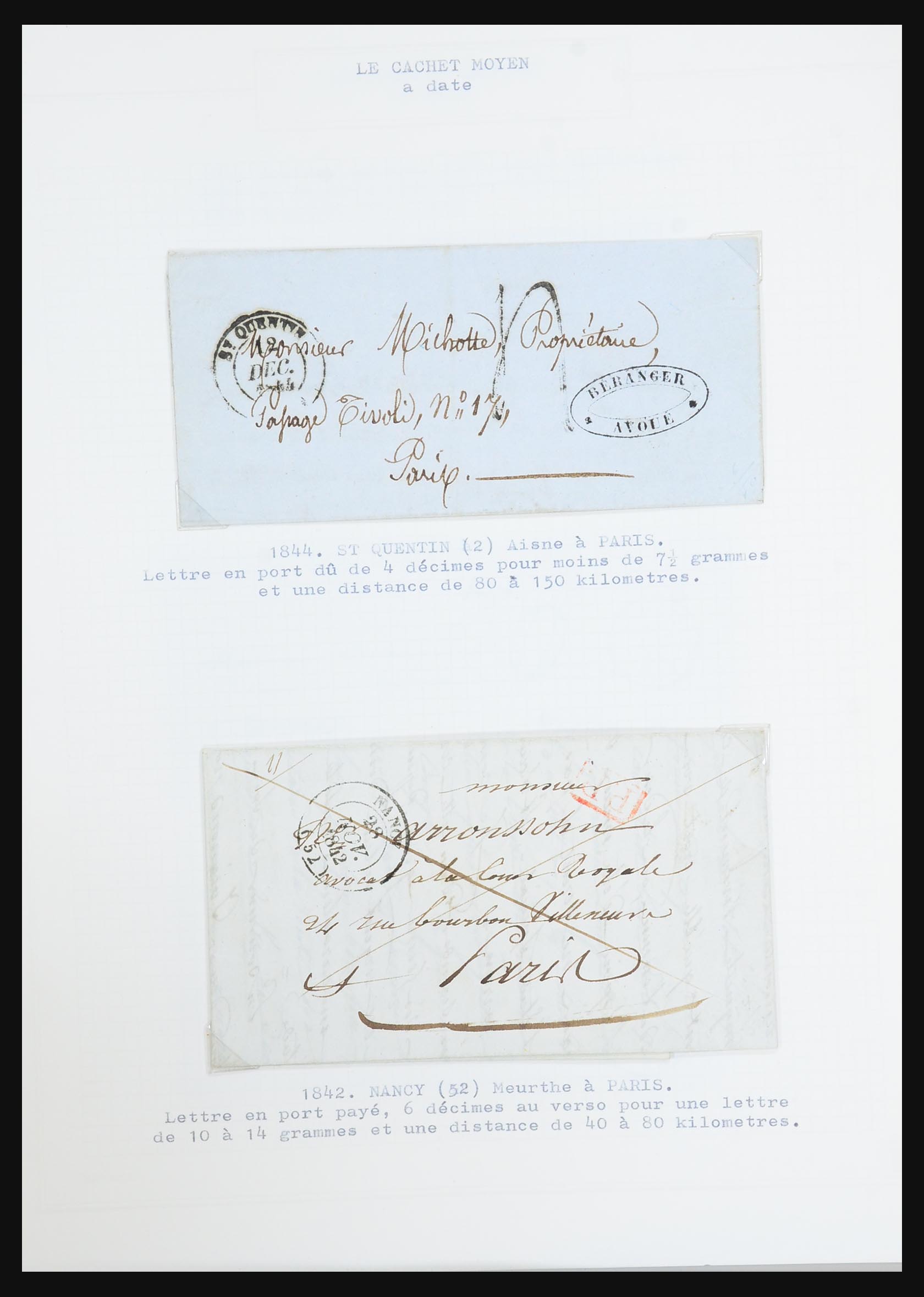 31526 027 - 31526 Frankrijk brieven en stempels 1725 (!)-1900.