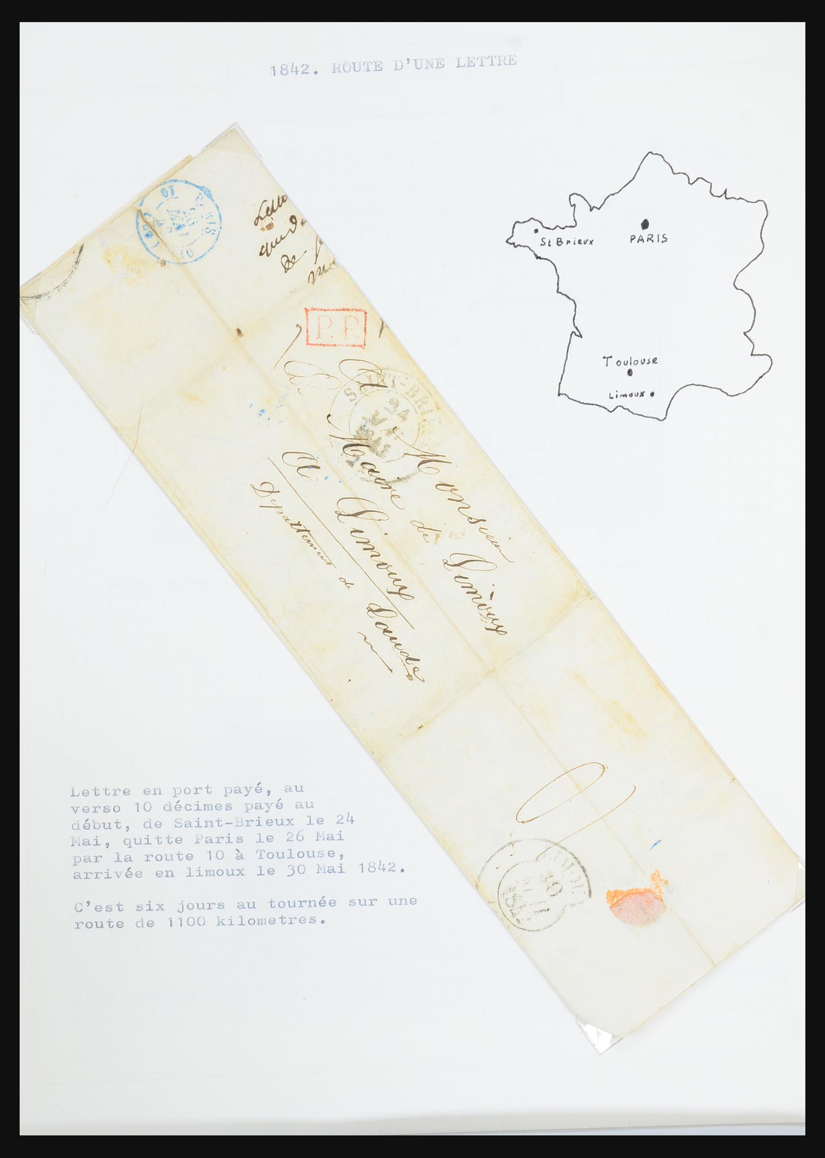 31526 029 - 31526 Frankrijk brieven en stempels 1725 (!)-1900.