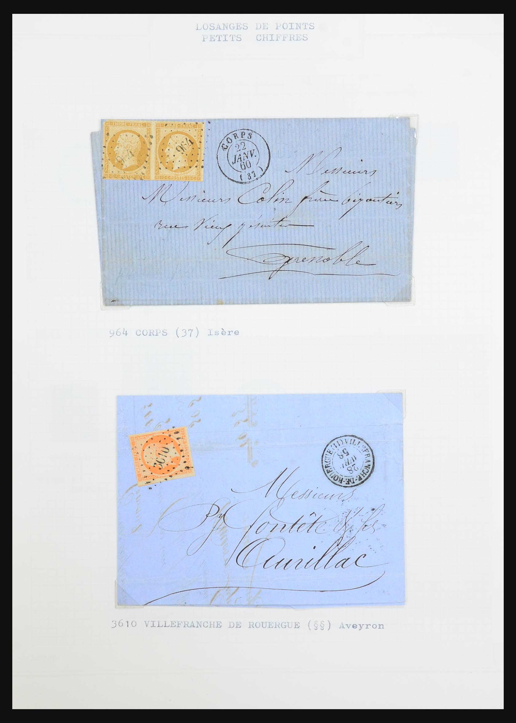 31526 034 - 31526 Frankrijk brieven en stempels 1725 (!)-1900.