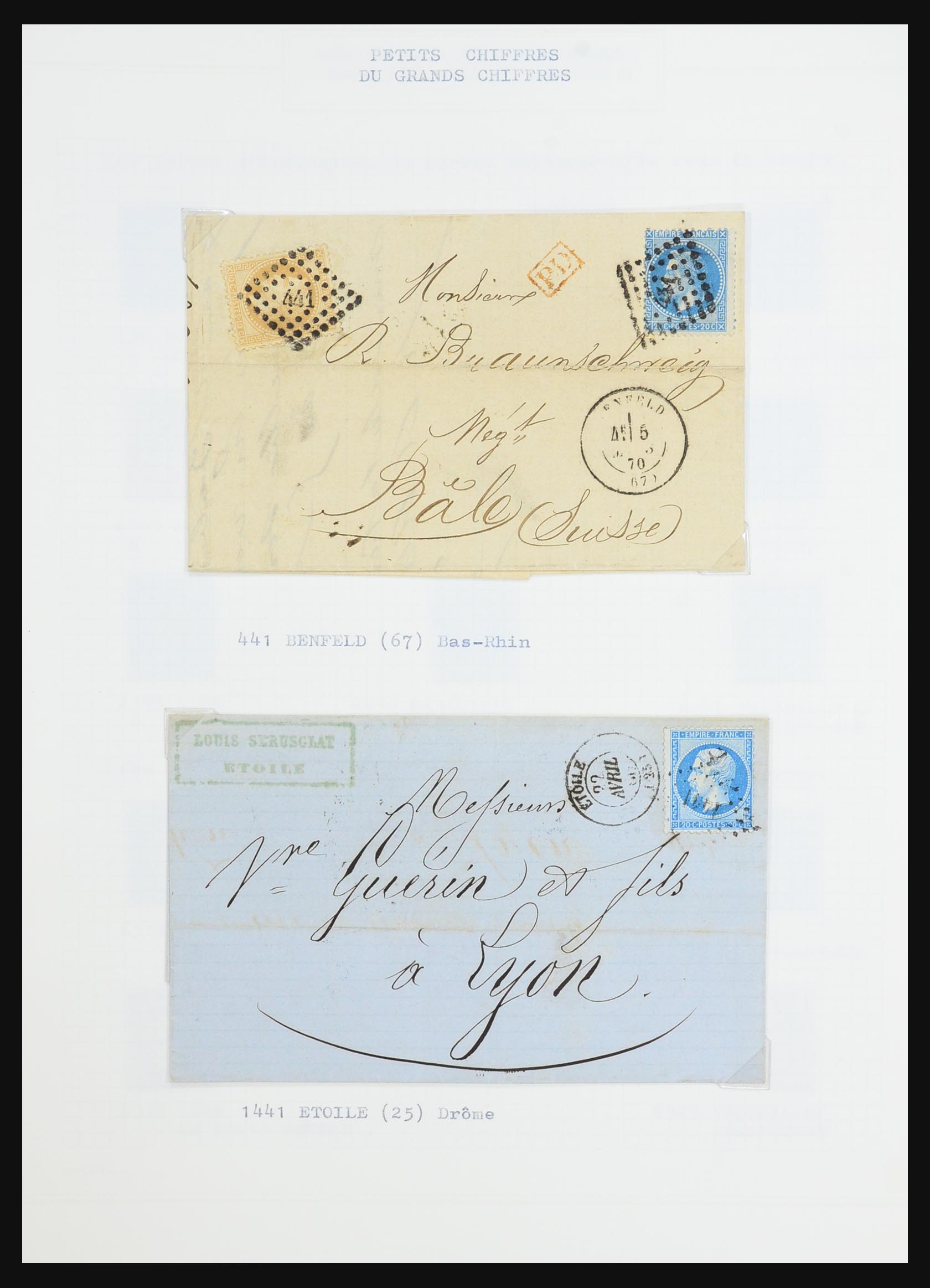 31526 049 - 31526 Frankrijk brieven en stempels 1725 (!)-1900.