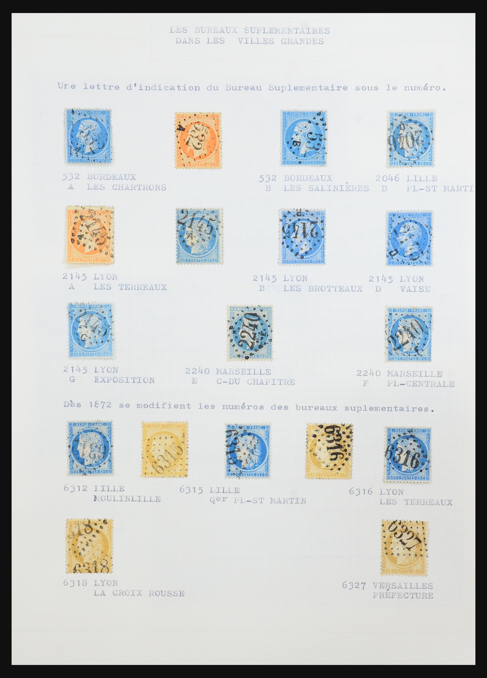 31526 050 - 31526 Frankrijk brieven en stempels 1725 (!)-1900.