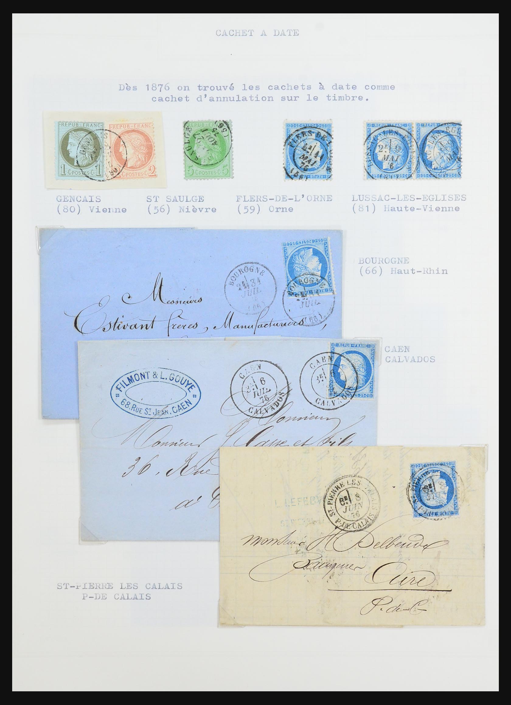 31526 055 - 31526 Frankrijk brieven en stempels 1725 (!)-1900.