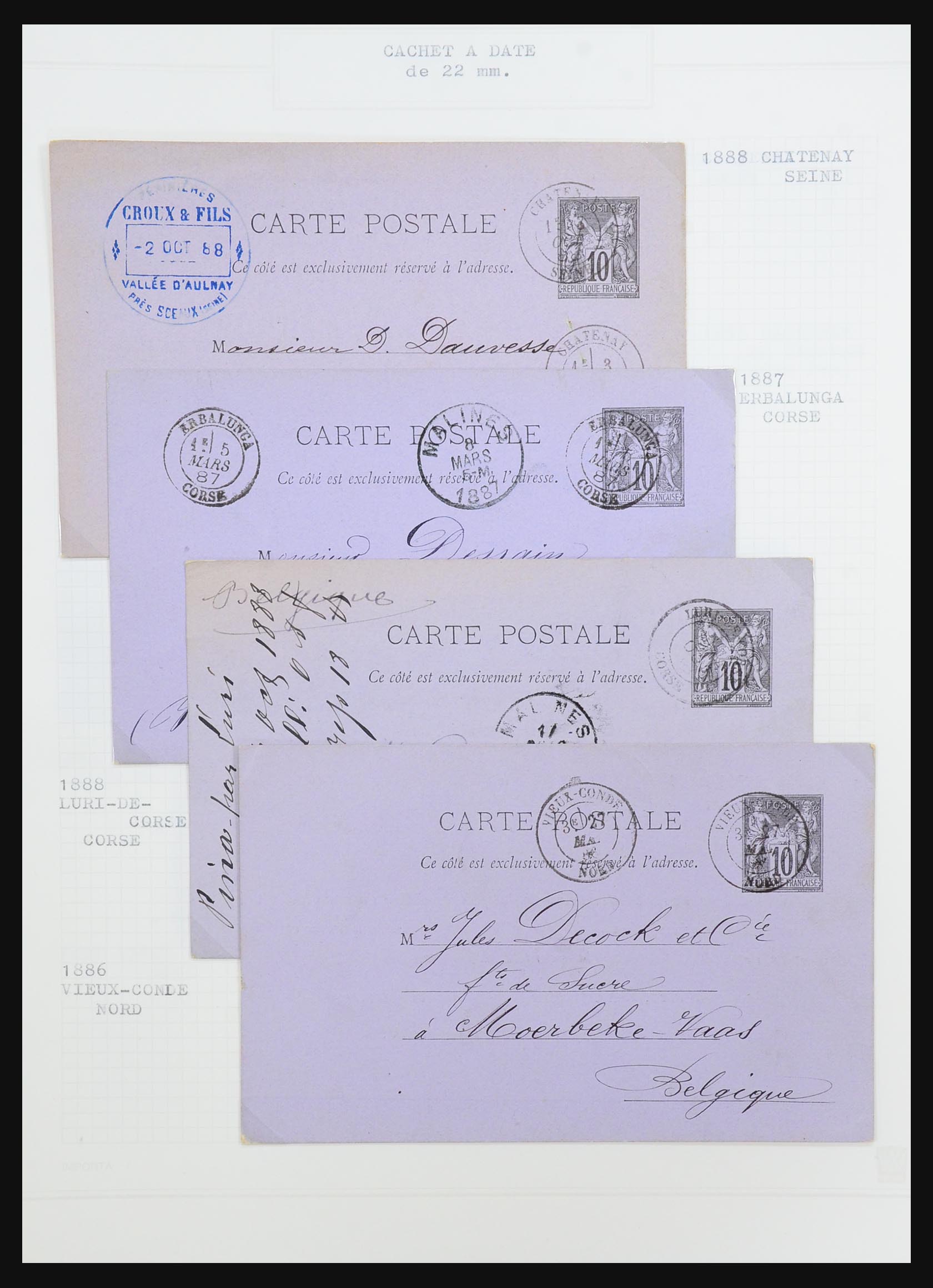 31526 056 - 31526 Frankrijk brieven en stempels 1725 (!)-1900.