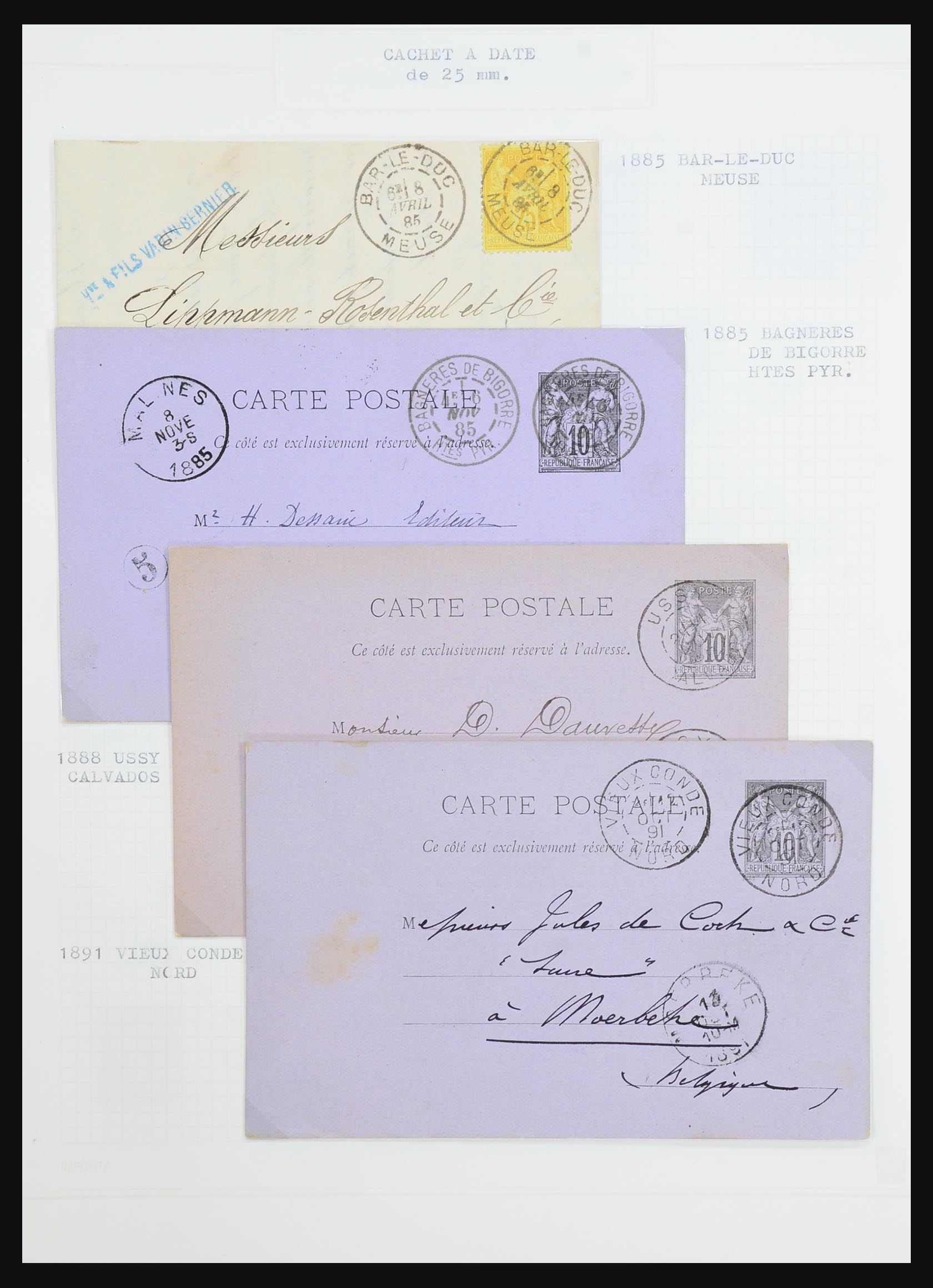 31526 057 - 31526 Frankrijk brieven en stempels 1725 (!)-1900.