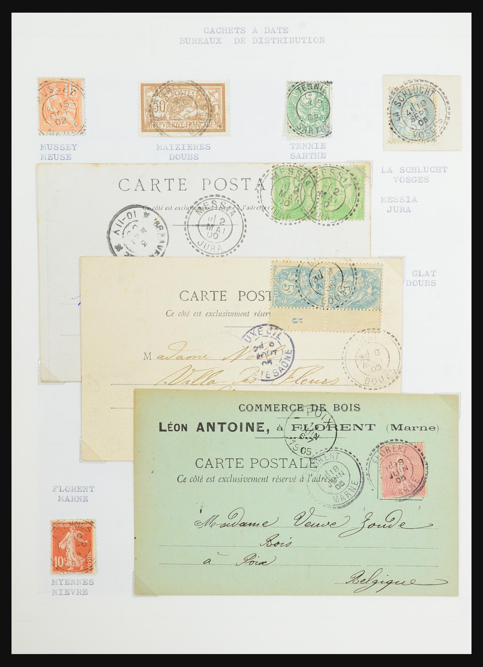 31526 058 - 31526 Frankrijk brieven en stempels 1725 (!)-1900.
