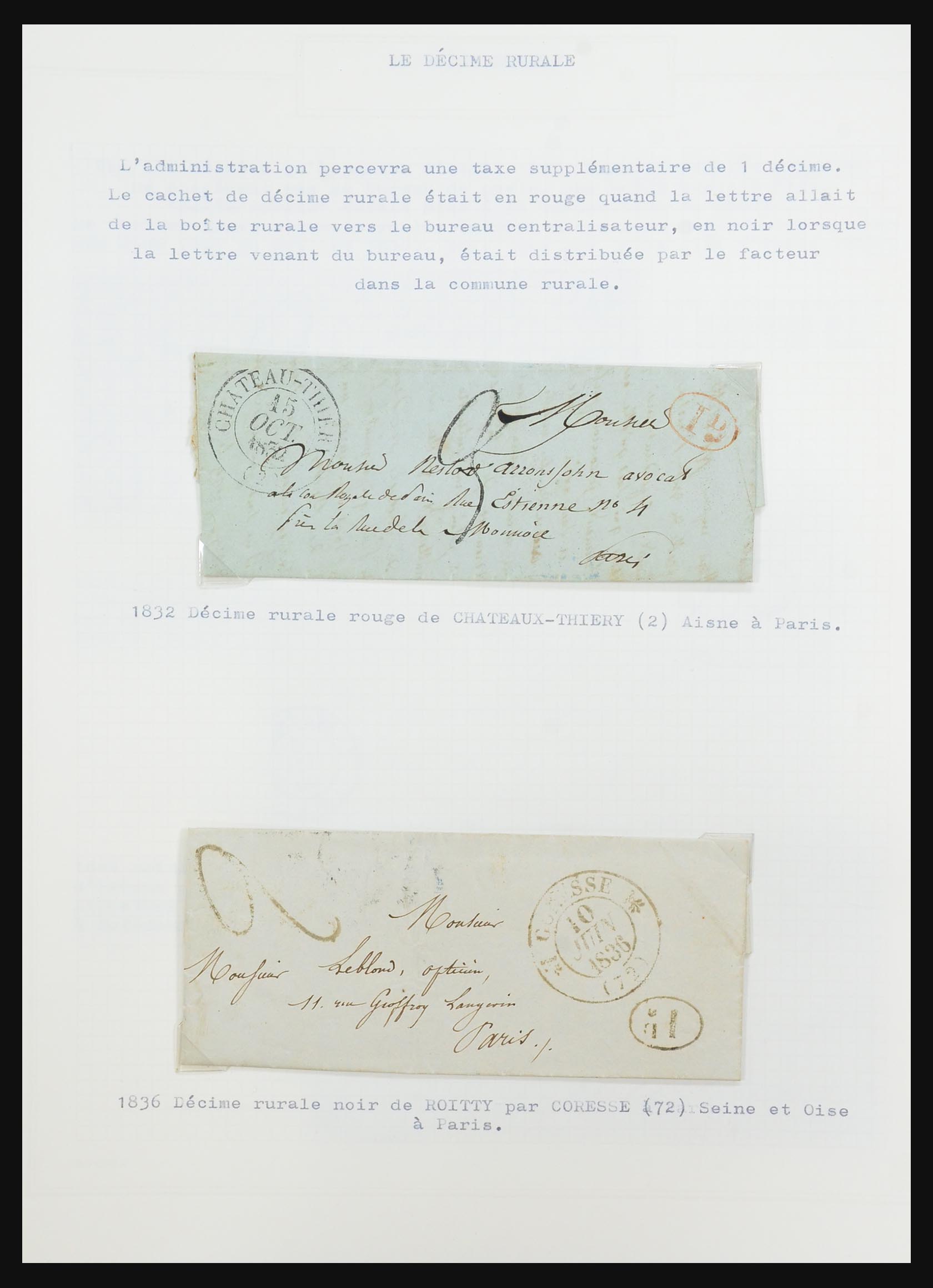 31526 063 - 31526 Frankrijk brieven en stempels 1725 (!)-1900.