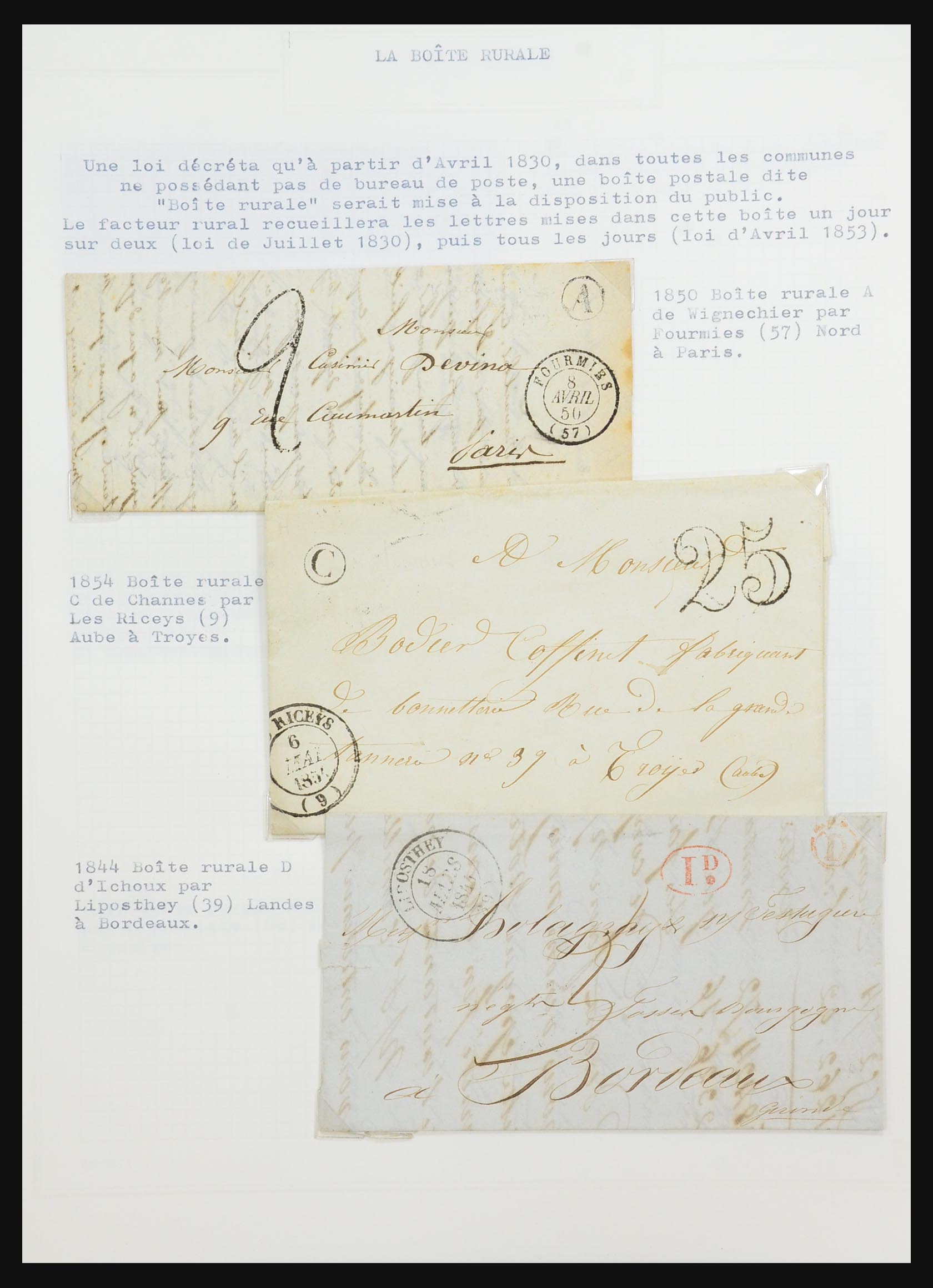 31526 064 - 31526 Frankrijk brieven en stempels 1725 (!)-1900.