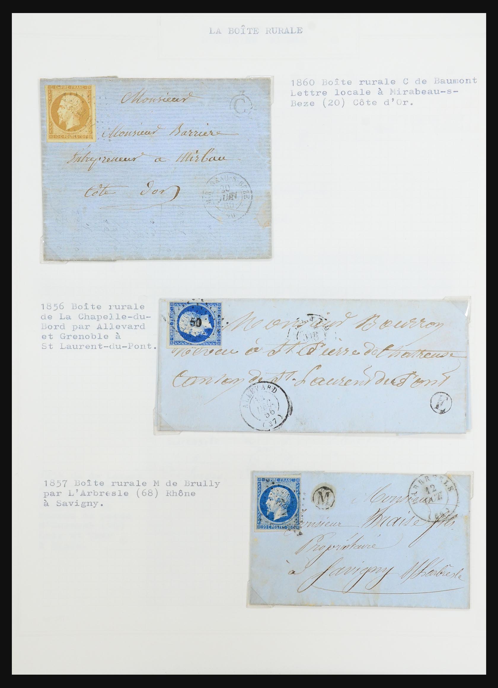 31526 065 - 31526 Frankrijk brieven en stempels 1725 (!)-1900.