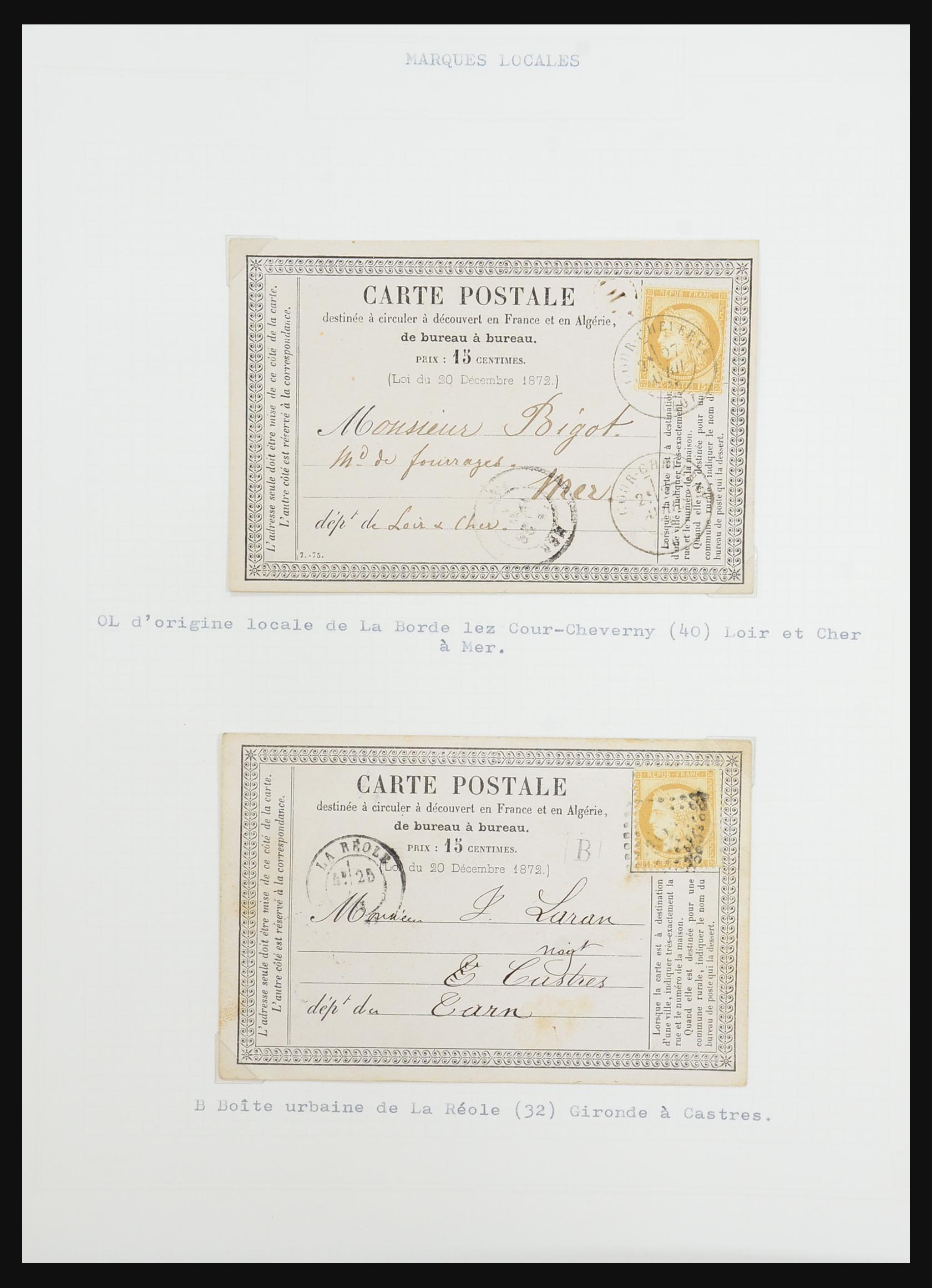 31526 068 - 31526 Frankrijk brieven en stempels 1725 (!)-1900.