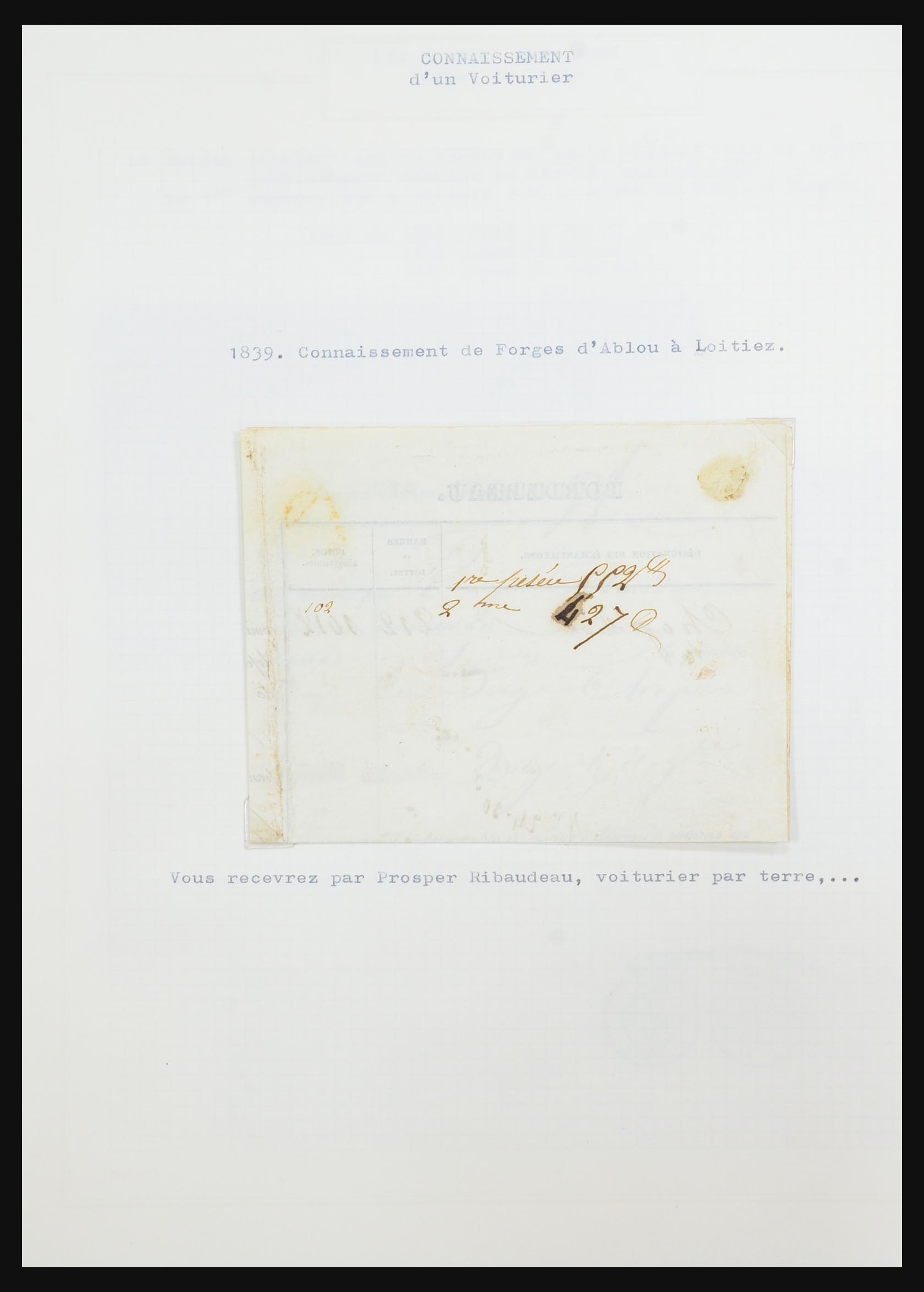 31526 069 - 31526 Frankrijk brieven en stempels 1725 (!)-1900.