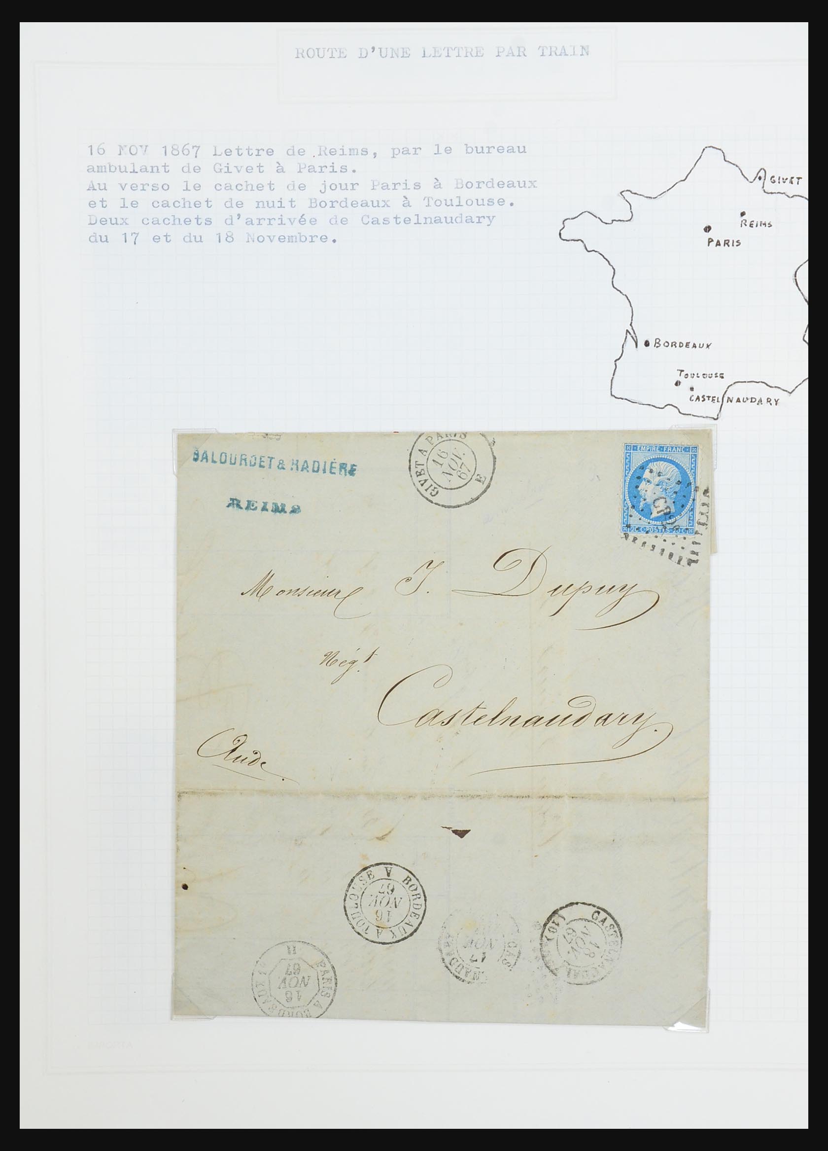 31526 071 - 31526 Frankrijk brieven en stempels 1725 (!)-1900.