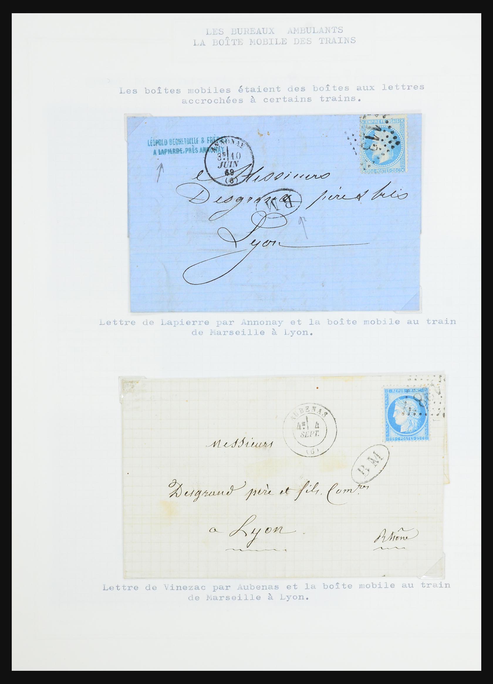 31526 073 - 31526 Frankrijk brieven en stempels 1725 (!)-1900.