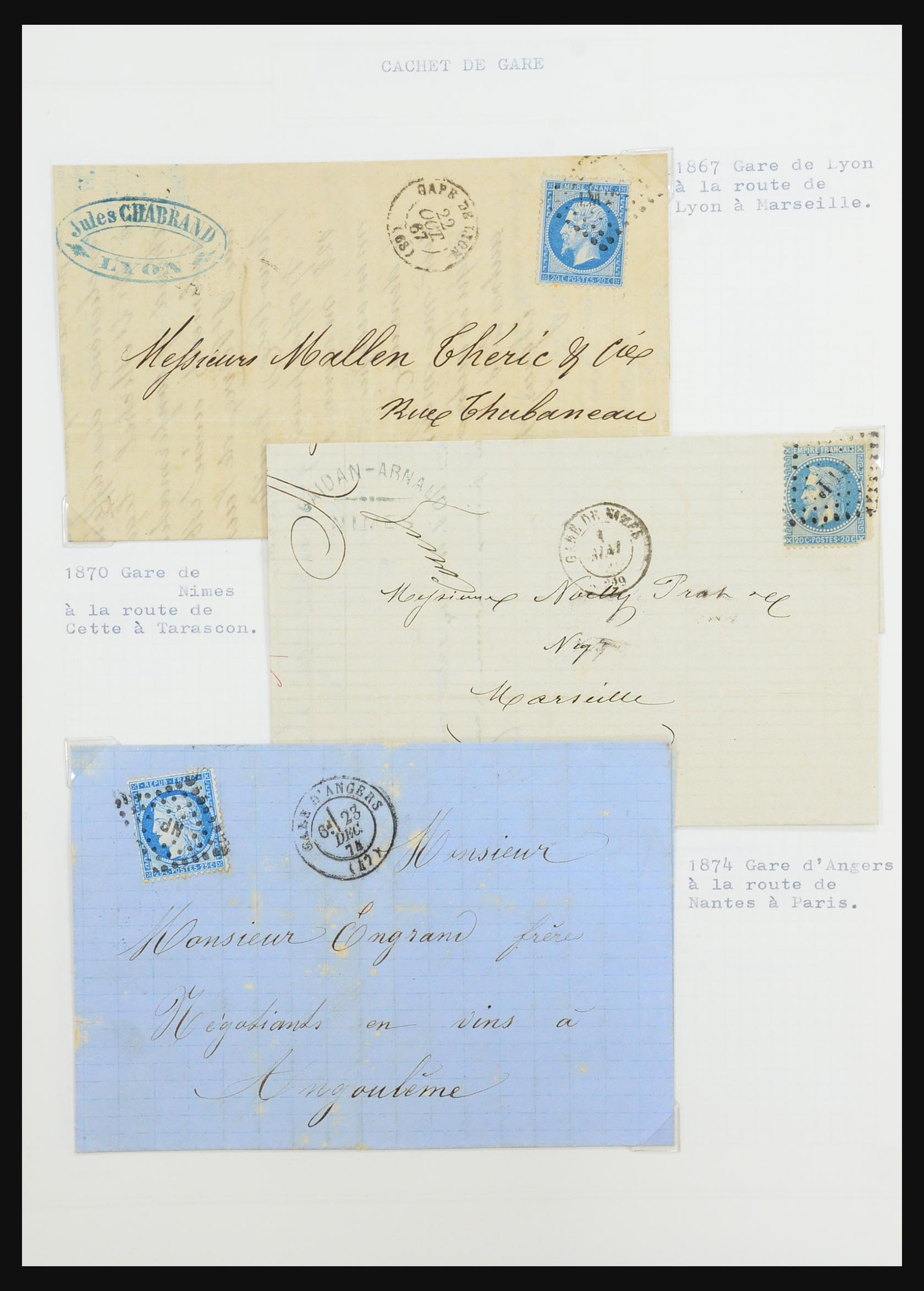 31526 076 - 31526 Frankrijk brieven en stempels 1725 (!)-1900.