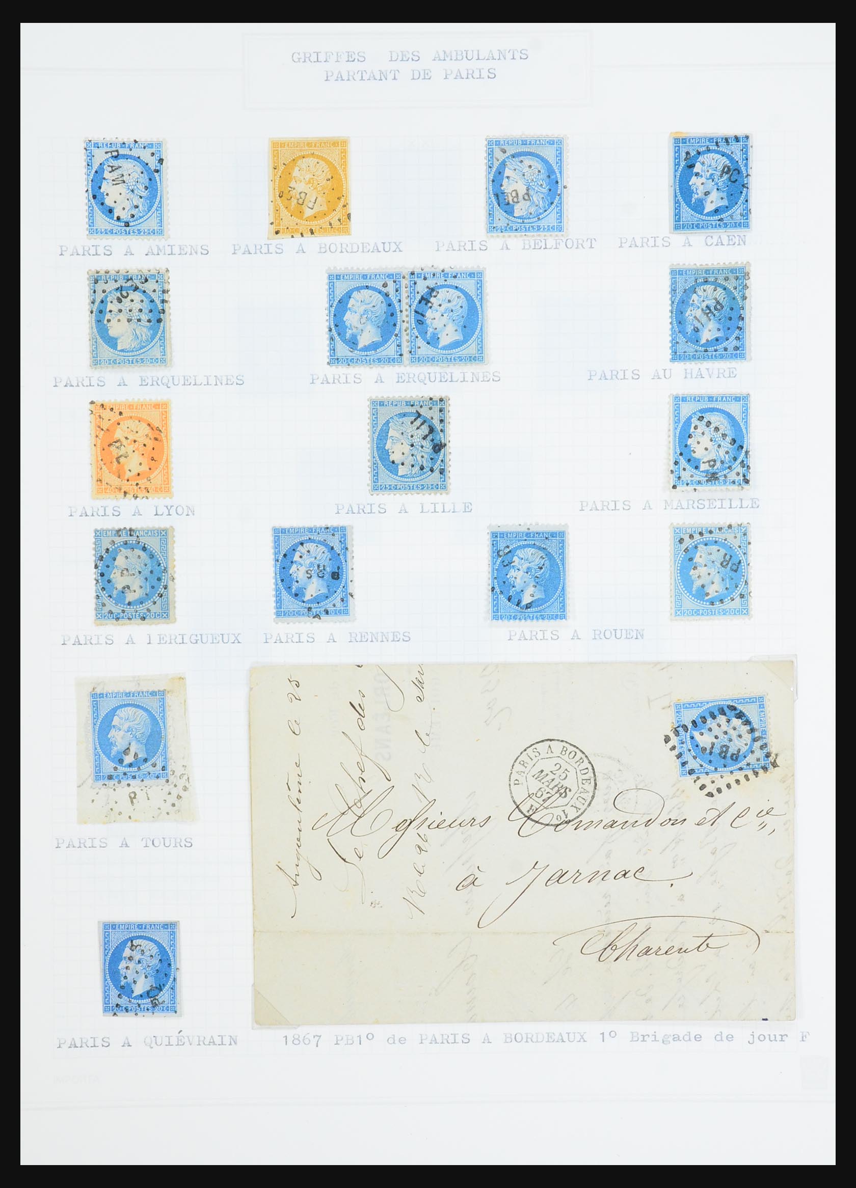 31526 078 - 31526 Frankrijk brieven en stempels 1725 (!)-1900.