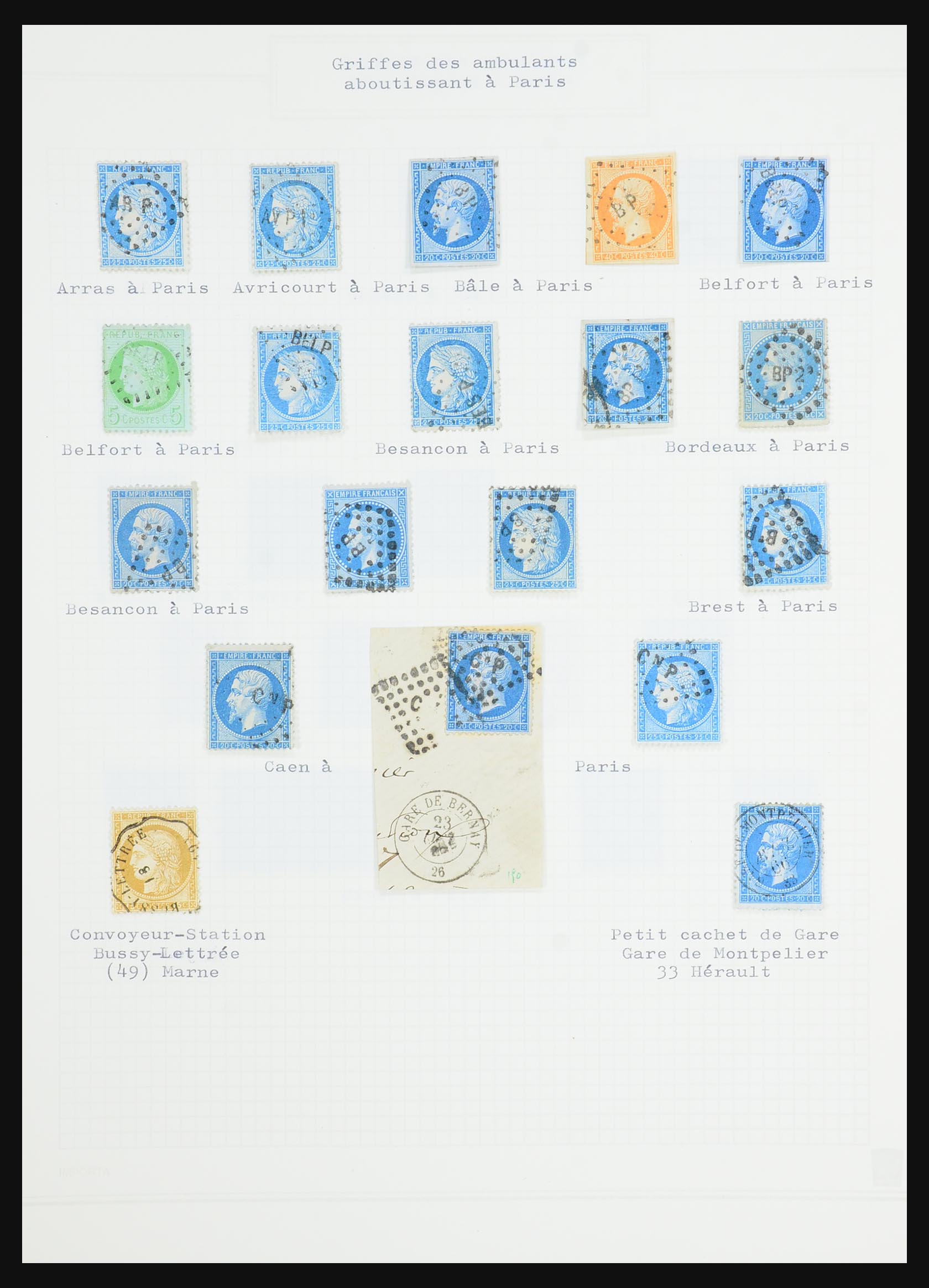 31526 079 - 31526 Frankrijk brieven en stempels 1725 (!)-1900.