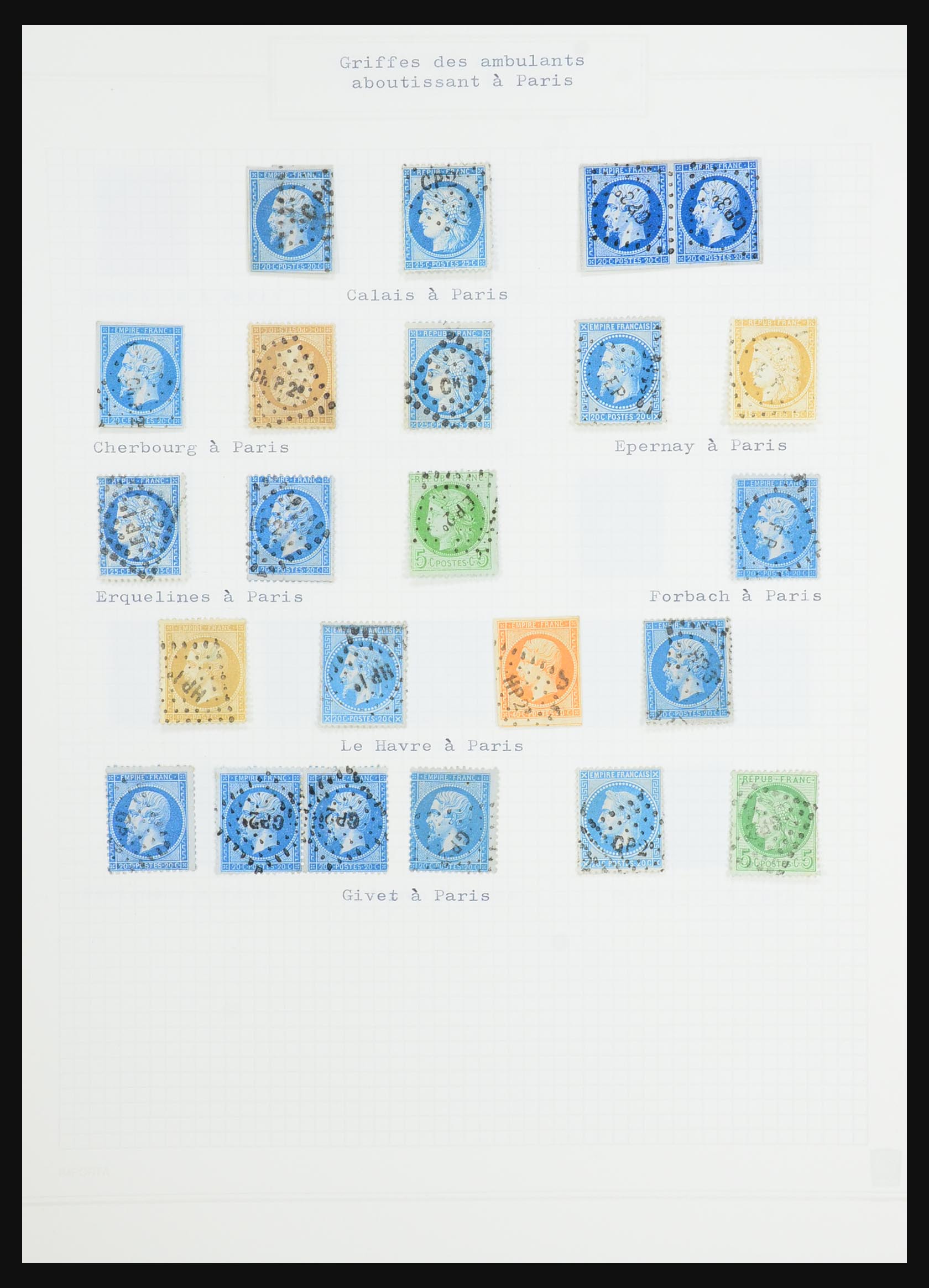 31526 080 - 31526 Frankrijk brieven en stempels 1725 (!)-1900.