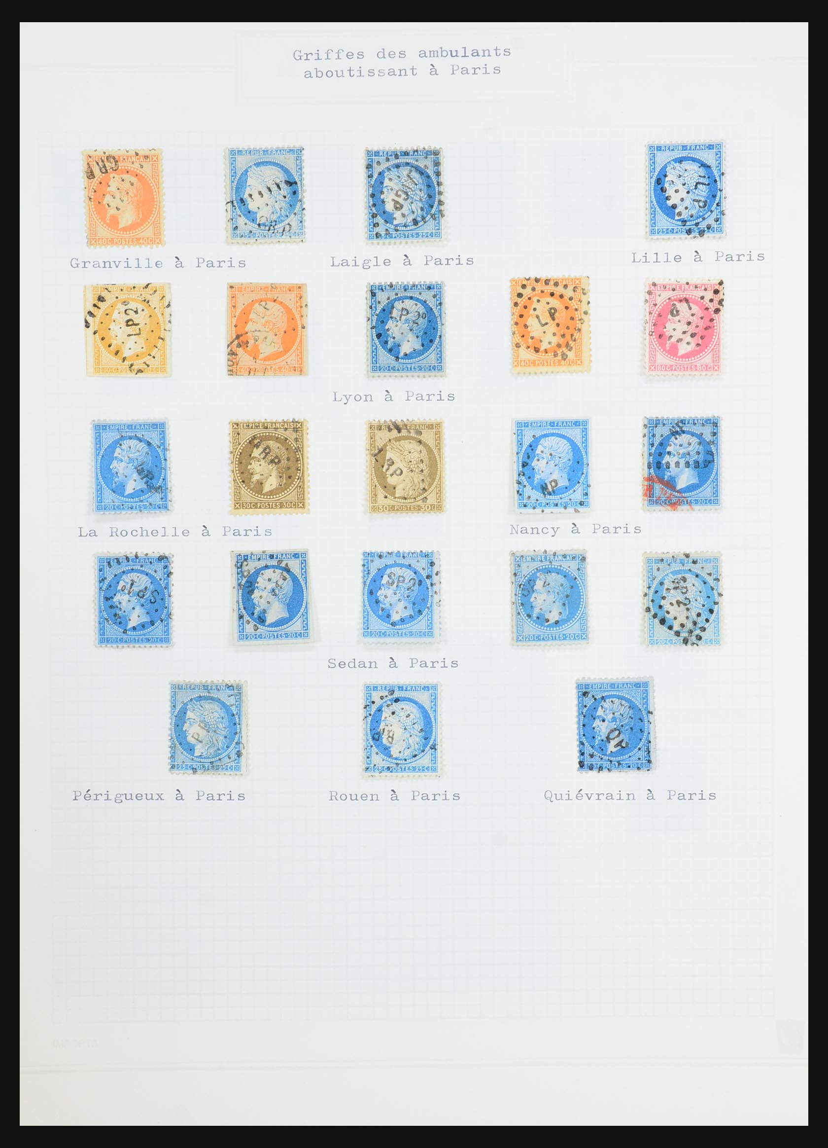 31526 081 - 31526 Frankrijk brieven en stempels 1725 (!)-1900.