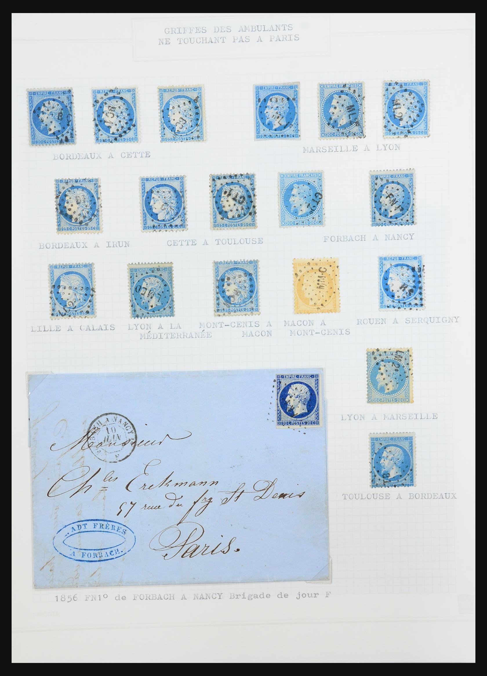 31526 082 - 31526 Frankrijk brieven en stempels 1725 (!)-1900.