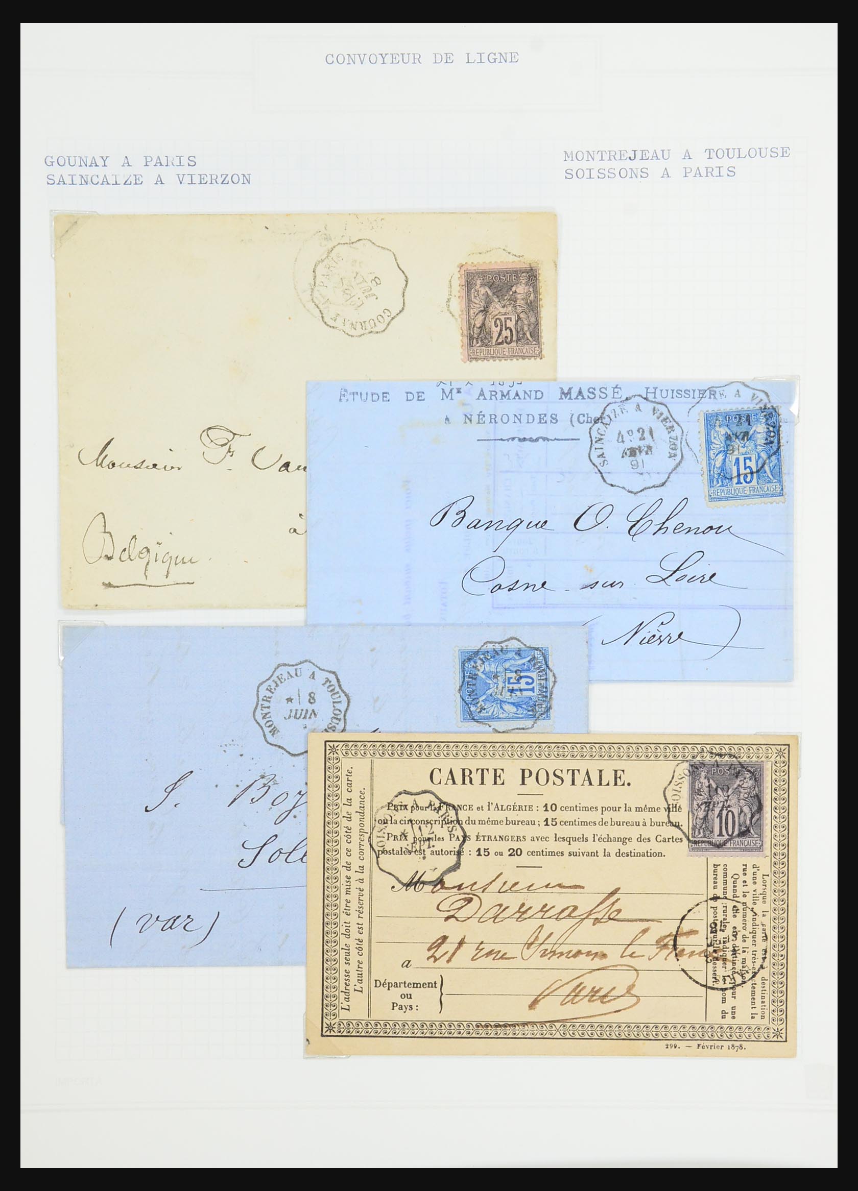 31526 083 - 31526 France covers and cancels 1725 (!)-1900.