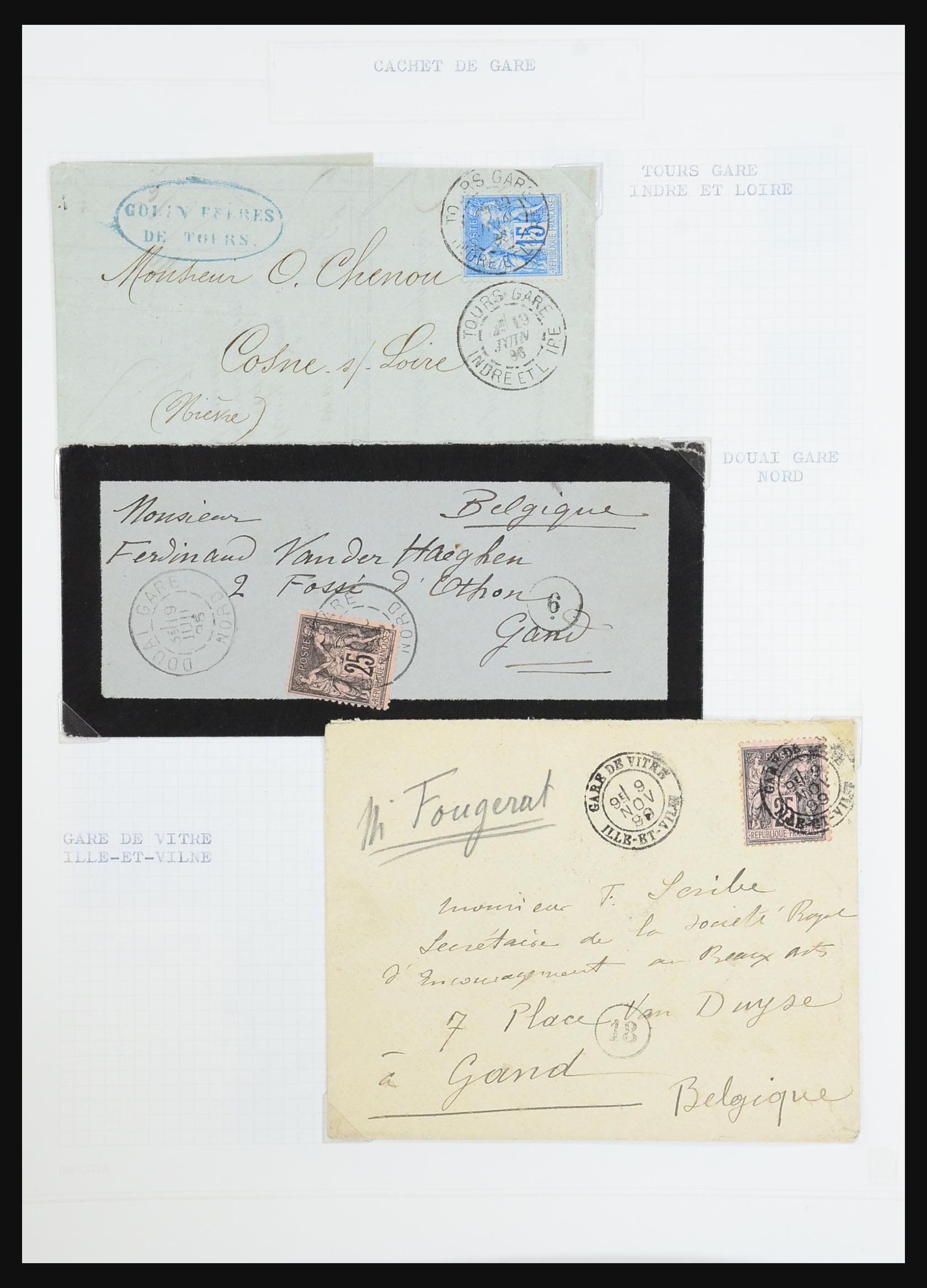 31526 084 - 31526 Frankrijk brieven en stempels 1725 (!)-1900.