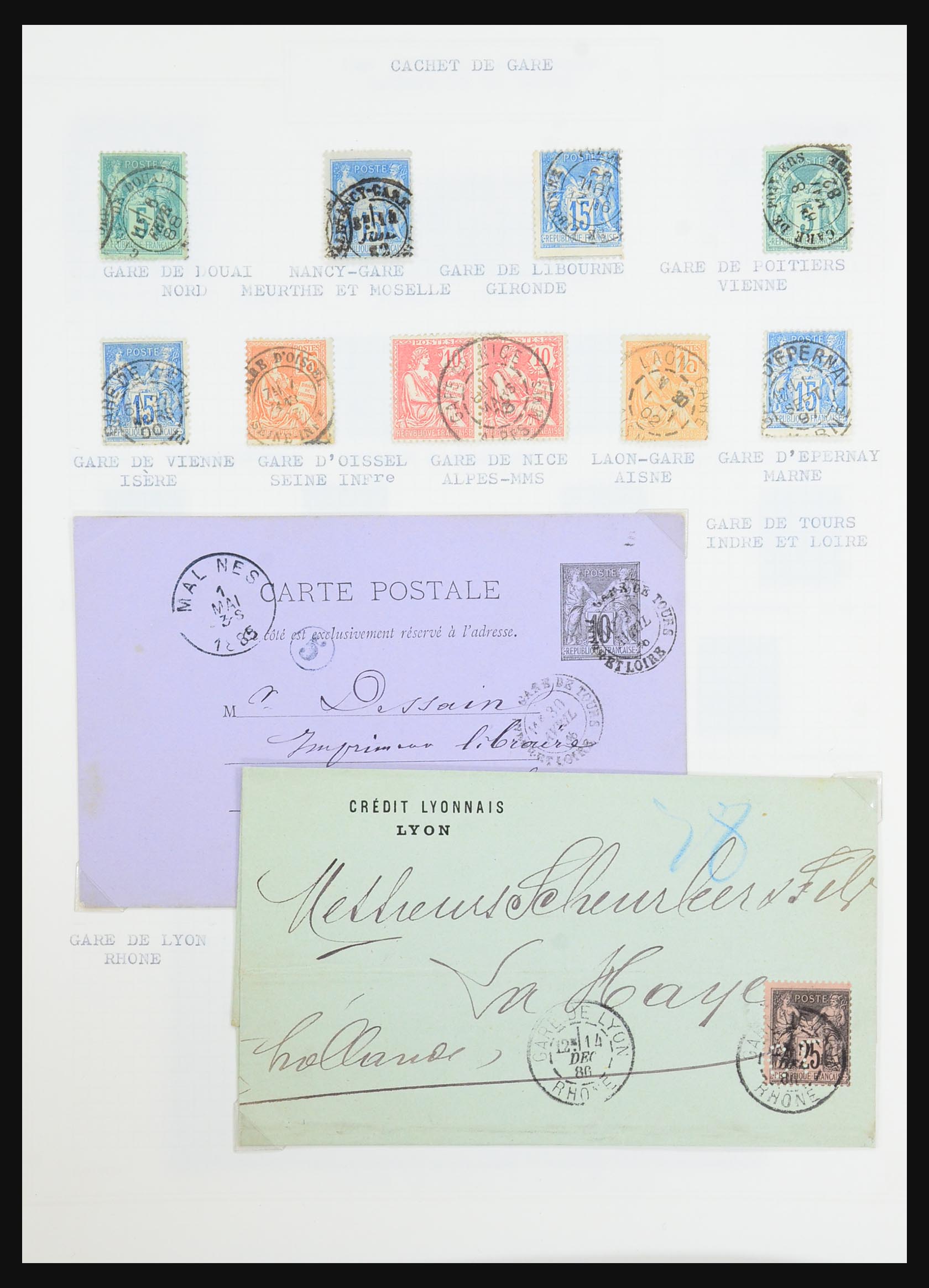 31526 085 - 31526 Frankrijk brieven en stempels 1725 (!)-1900.
