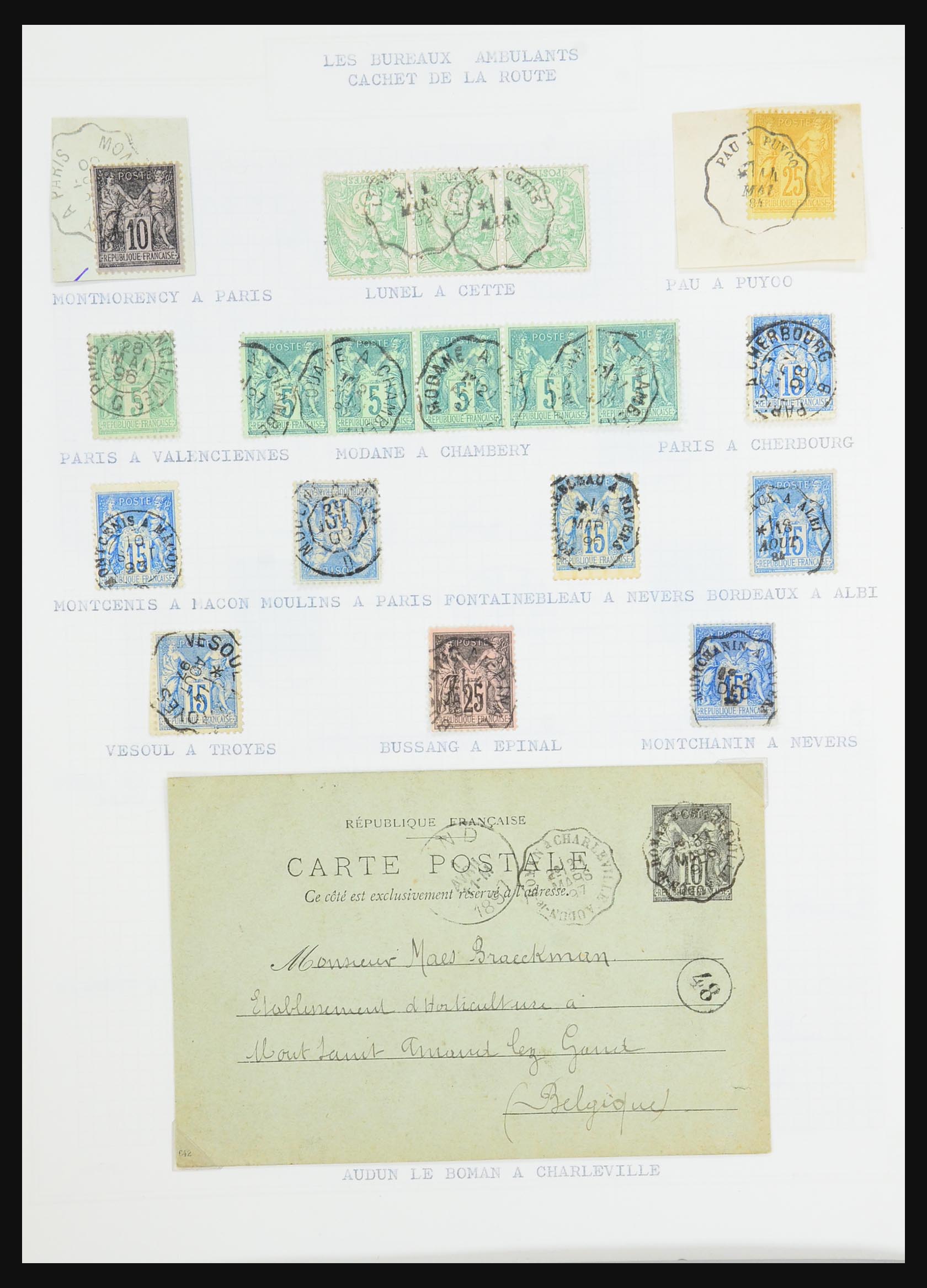 31526 086 - 31526 Frankrijk brieven en stempels 1725 (!)-1900.