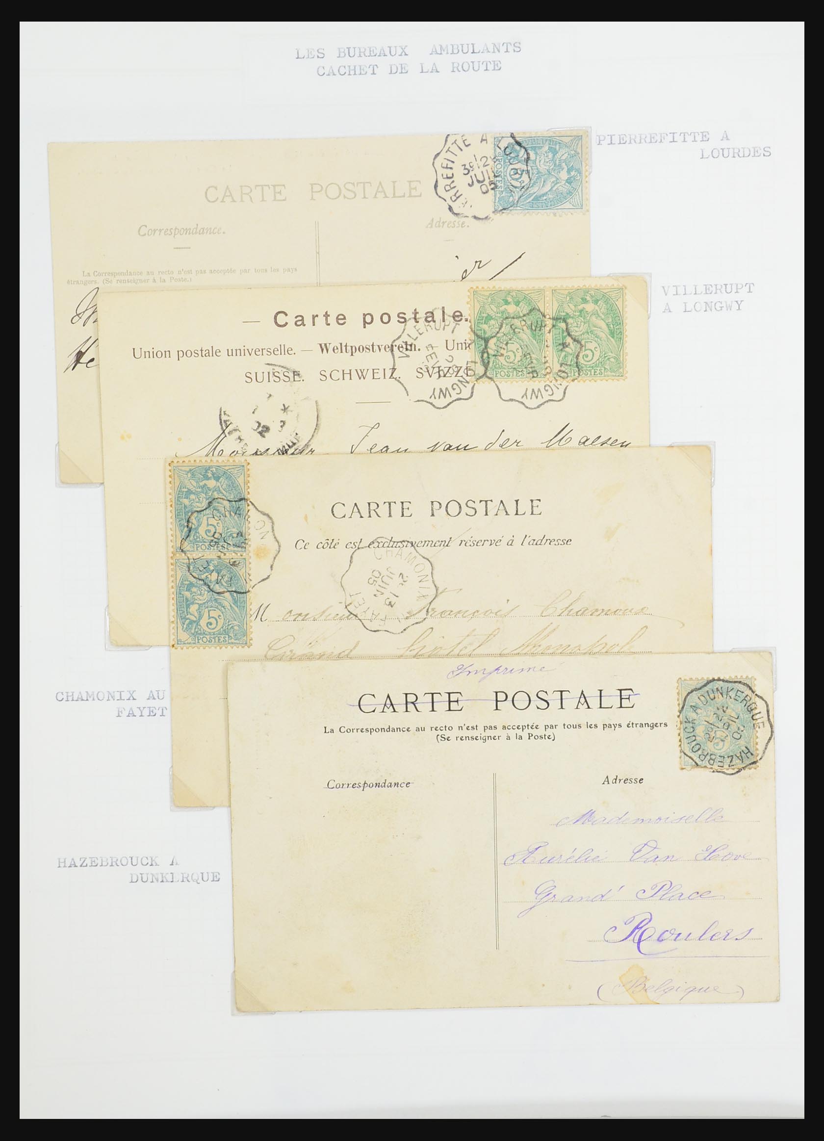 31526 088 - 31526 Frankrijk brieven en stempels 1725 (!)-1900.