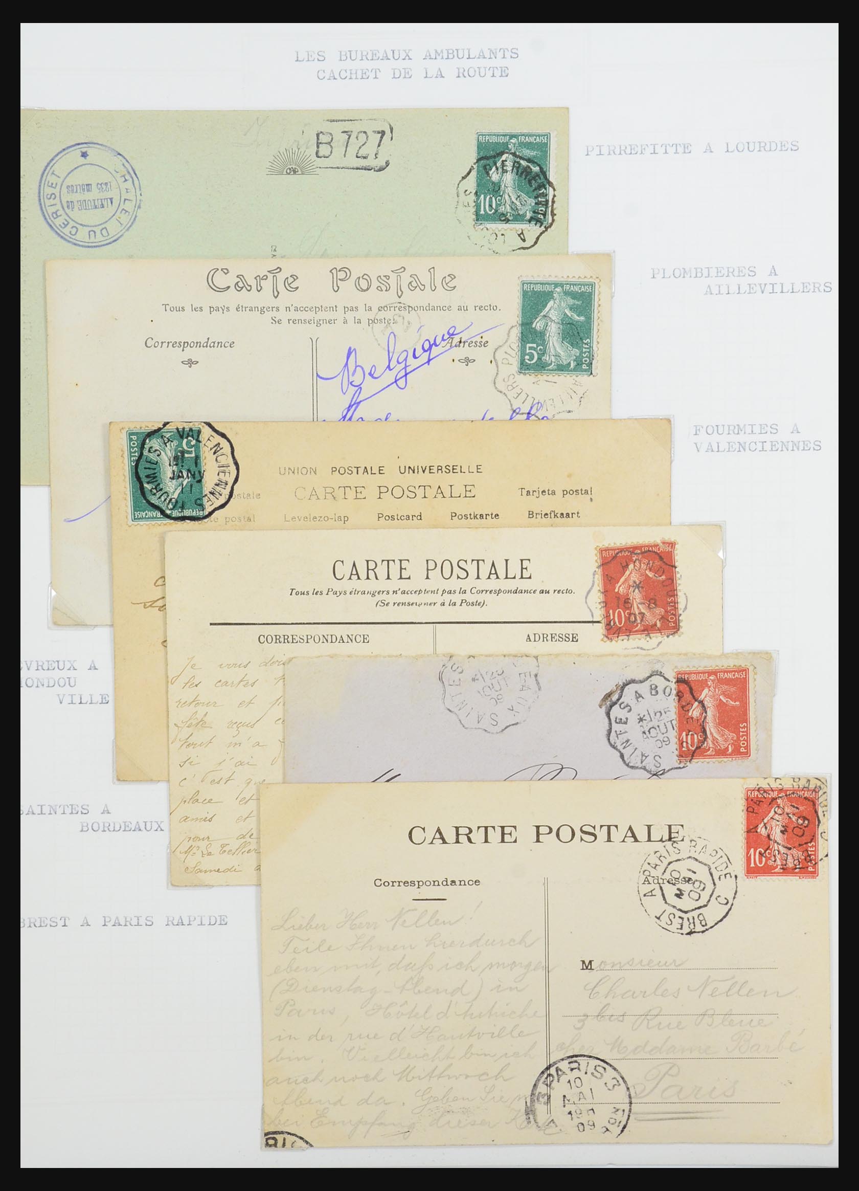 31526 089 - 31526 Frankrijk brieven en stempels 1725 (!)-1900.