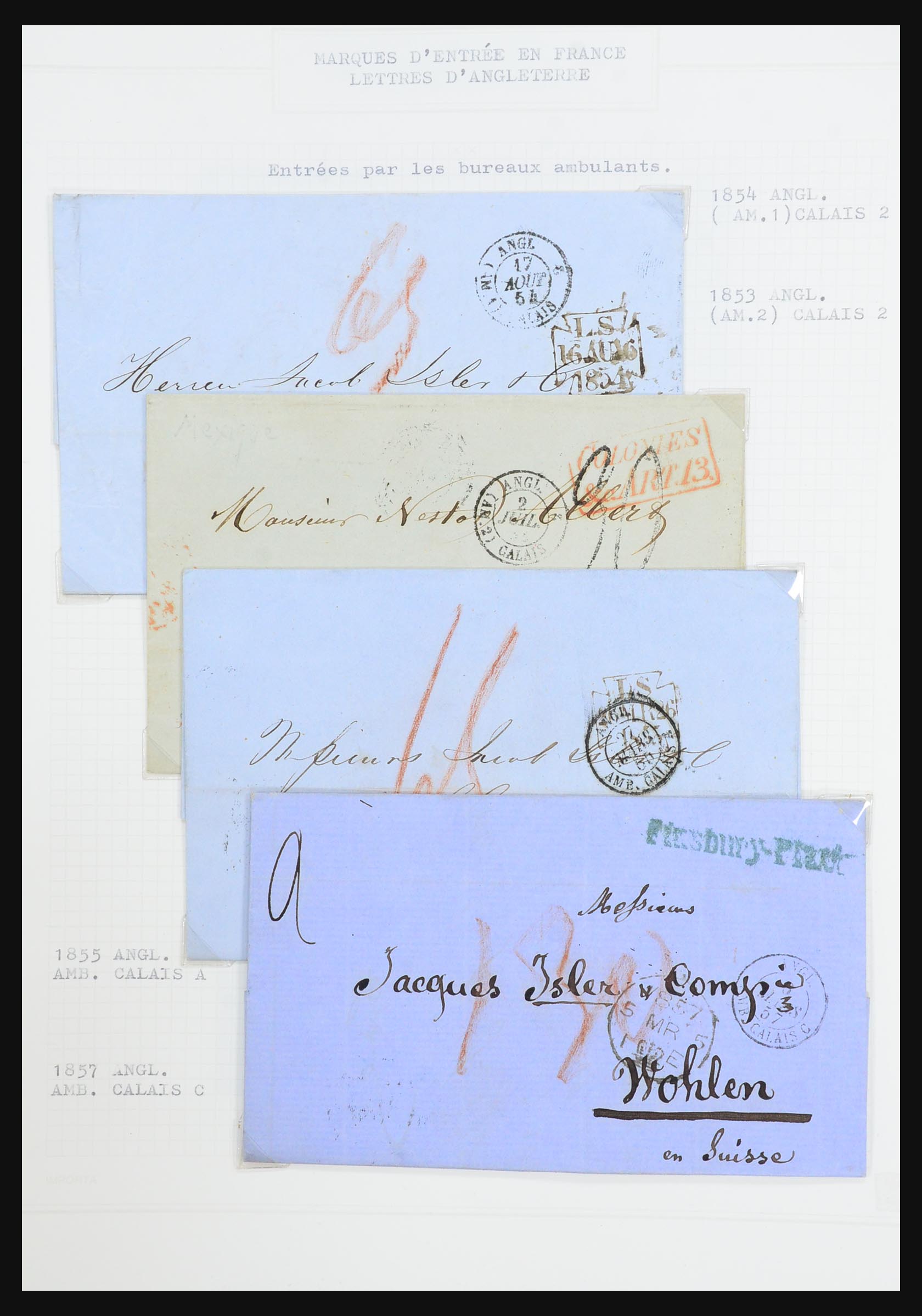 31526 095 - 31526 Frankrijk brieven en stempels 1725 (!)-1900.